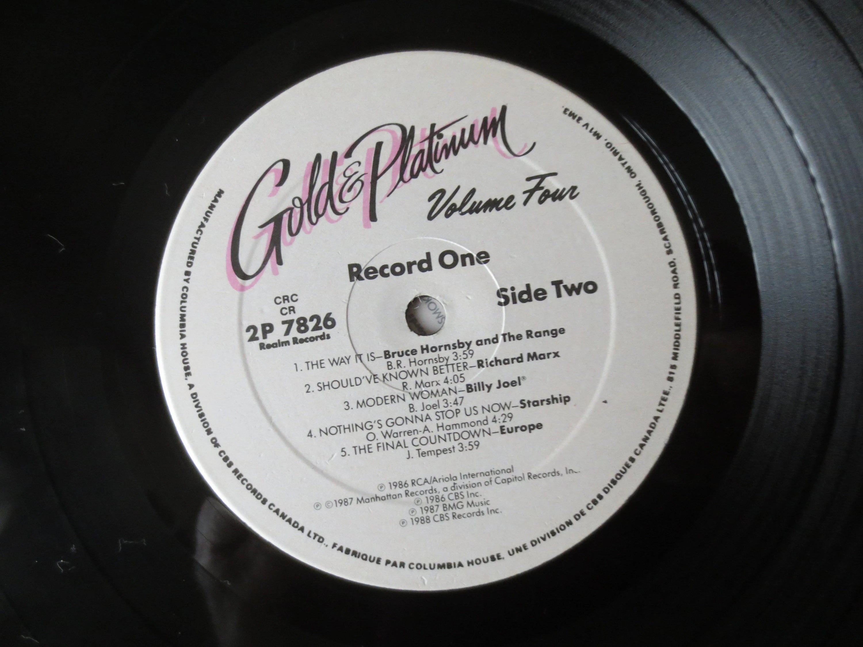 GOLD and PLATINUM, Volume Four, Vintage Album, 1987 Record, Vinyl Lp
