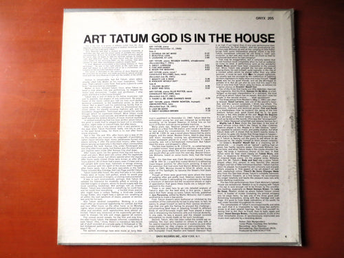 ART TATUM, GOD Is In The House, Jazz Records, Jazz Vinyl, Art Tatum Records, Art Tatum Albums, Art Tatum Lps, Vintage Records, 1972 Records