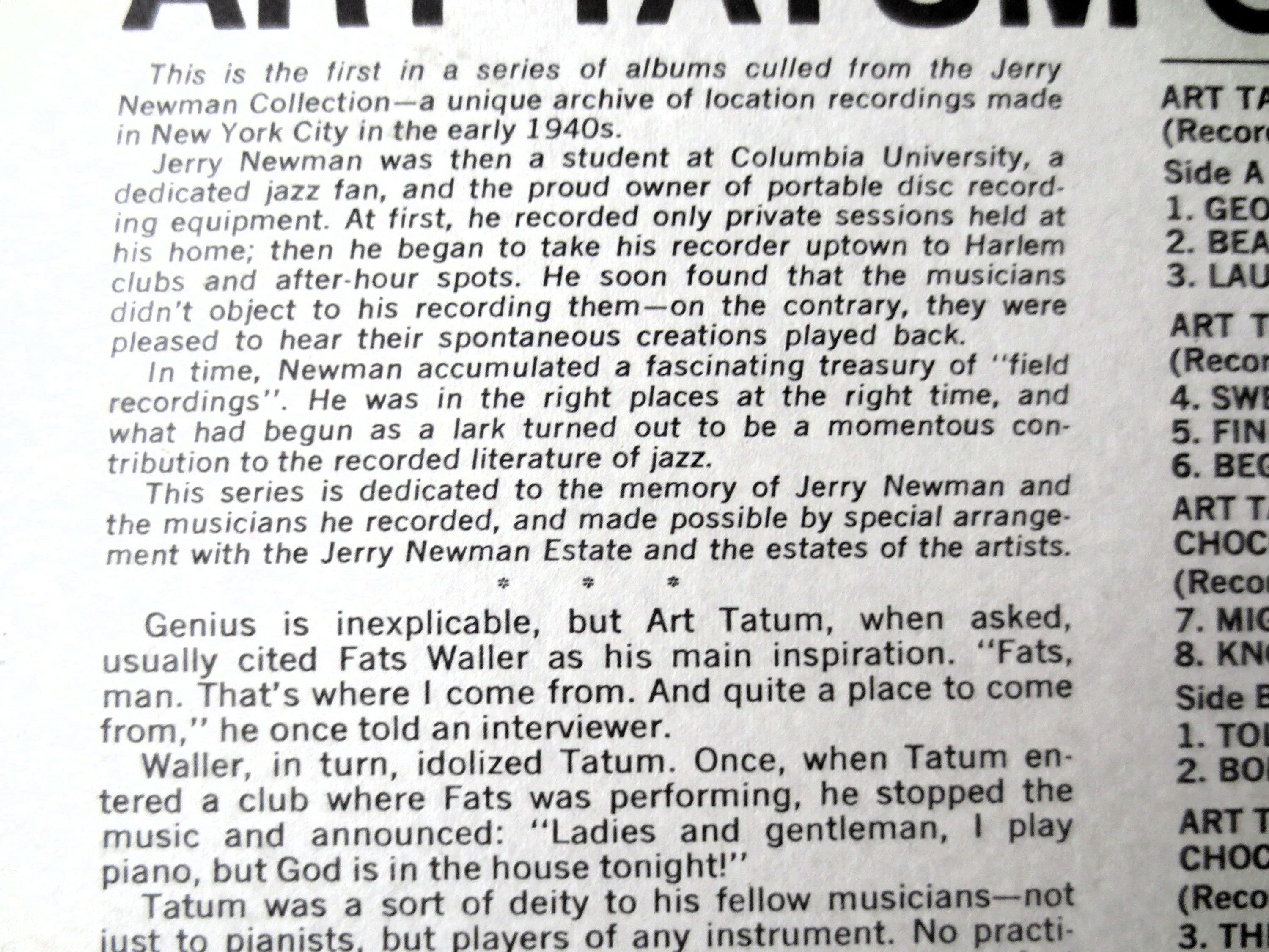 ART TATUM, GOD Is In The House, Jazz Records, Jazz Vinyl, Art Tatum Records, Art Tatum Albums, Art Tatum Lps, Vintage Records, 1972 Records