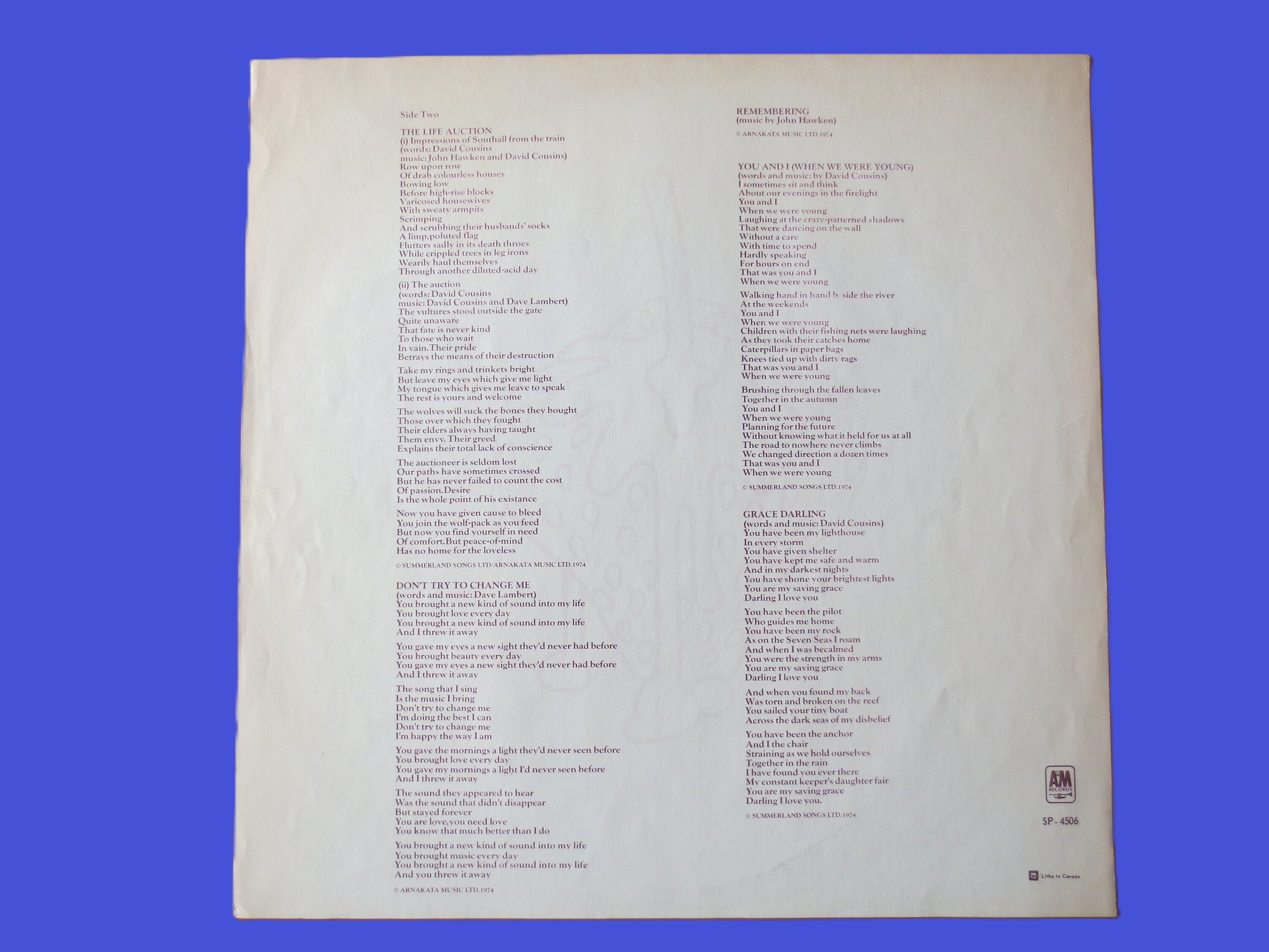 Strawbs – Ghosts (1974) Vinyl LP