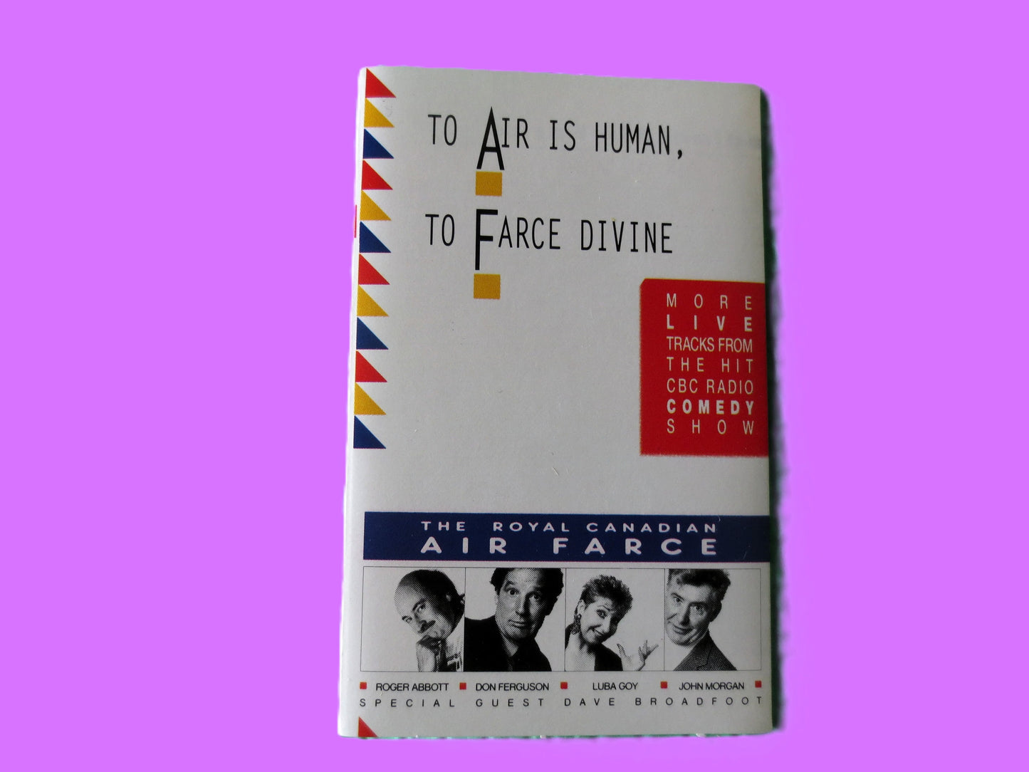 AIR FARCE, To Air is Human, 1990 Cassette Tape, Vintage Comedy Album