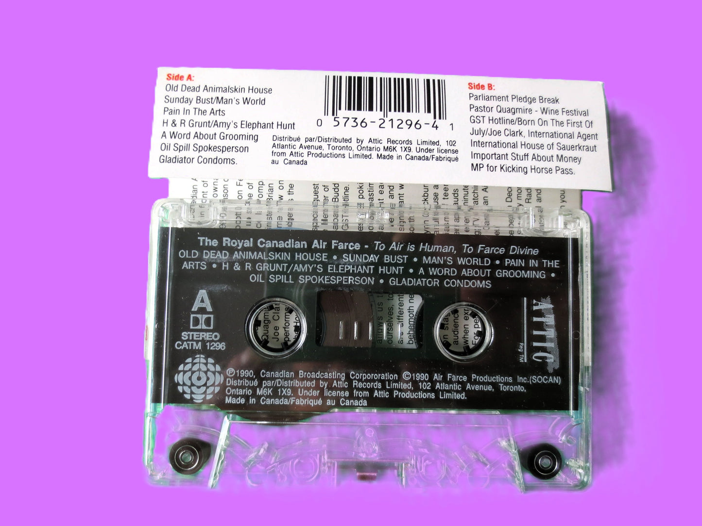 AIR FARCE, To Air is Human, 1990 Cassette Tape, Vintage Comedy Album