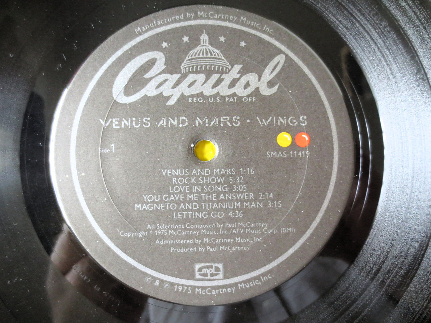 PAUL McCARTNEY, VENUS and Mars, The Beatles, 1975 Record, Vintage Vinyl Lp, 003