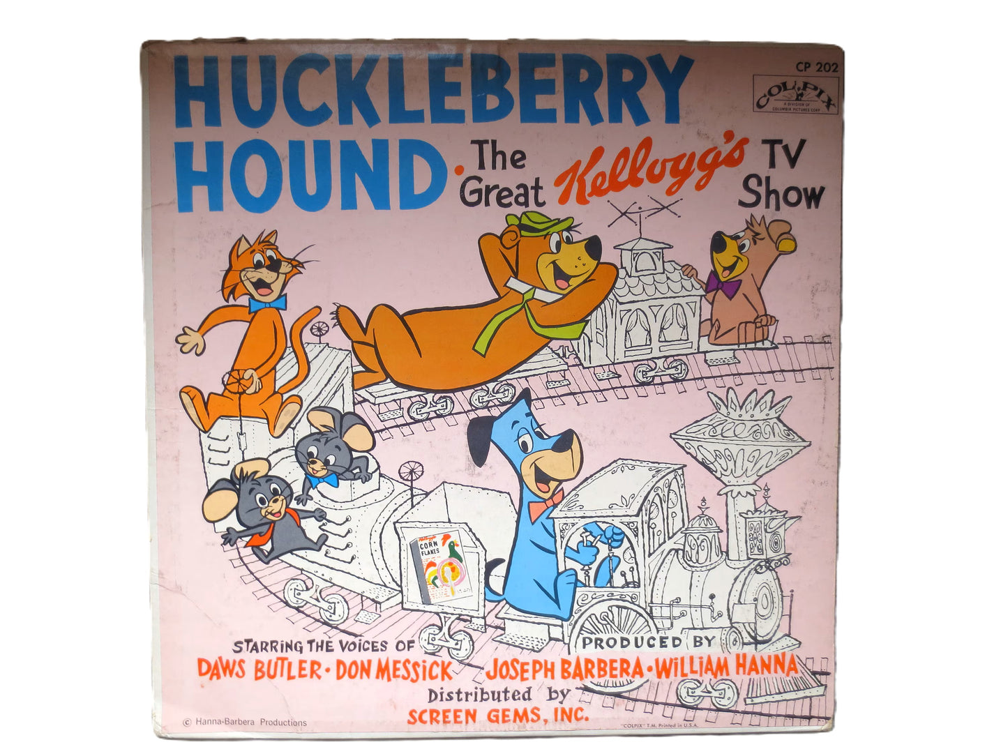 HUCKLEBERRY HOUND, Kellogg's TV Show, Vintage Album, 1959 Record, Vinyl Lp