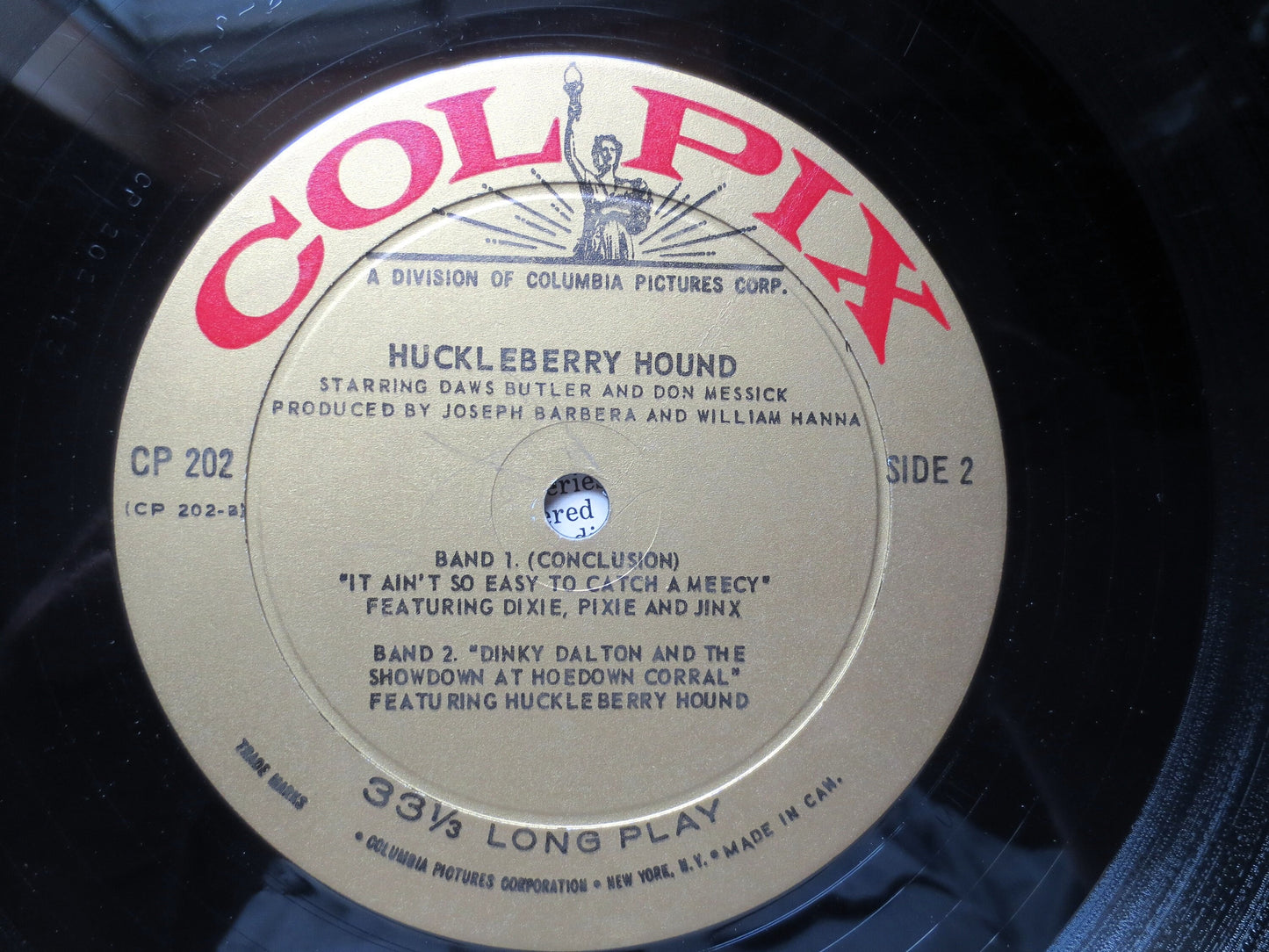 HUCKLEBERRY HOUND, Kellogg's TV Show, Vintage Album, 1959 Record, Vinyl Lp