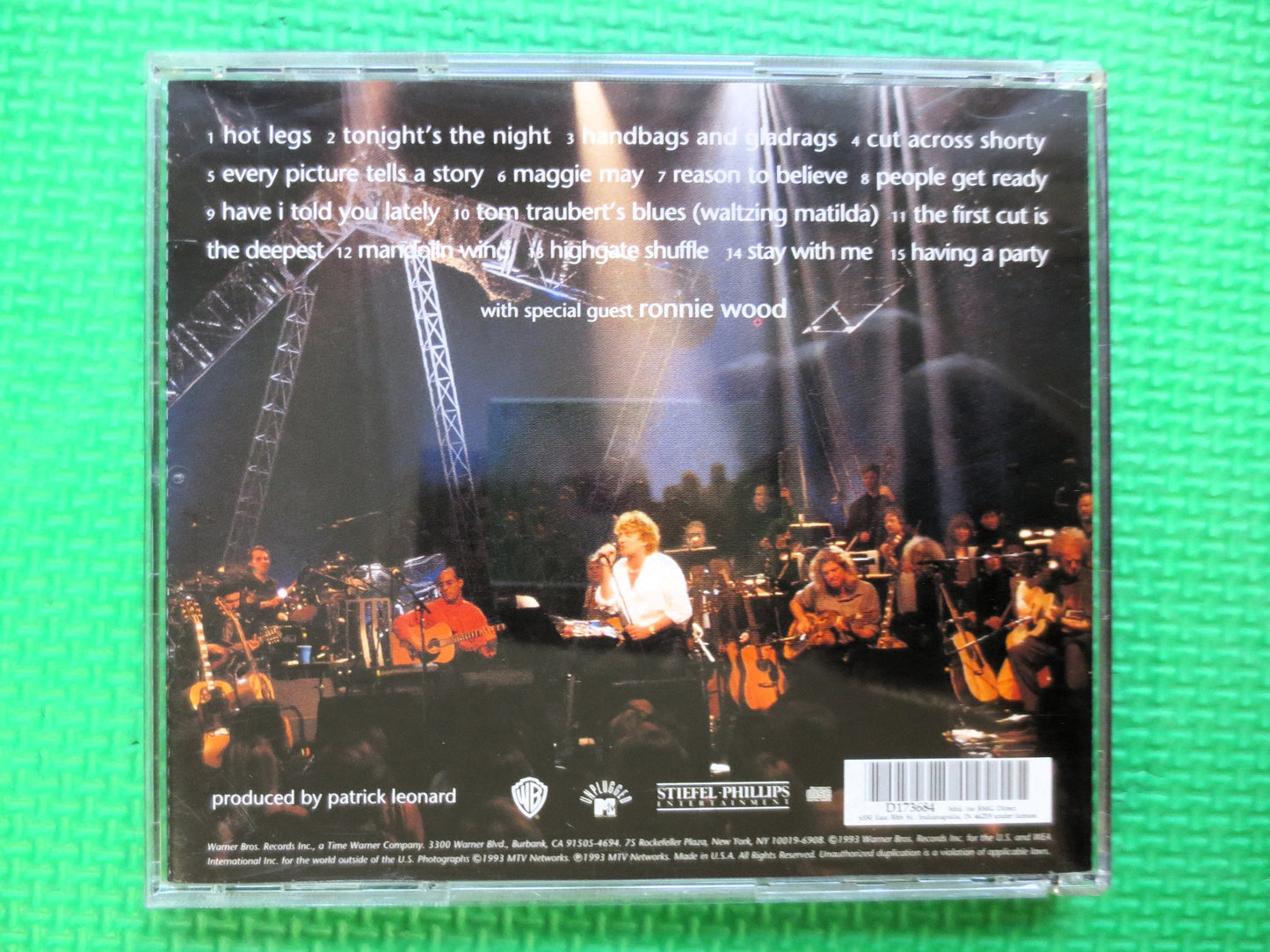 Vintage Cd, ROD STEWART, UNPLUGGED, Rod Stewart Cd, Rod Stewart Lp, Rock Album, Rod Stewart Music, Classic Rock Cd, Cds, 1993 Compact Disc