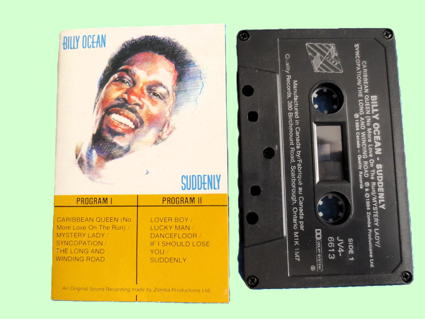 BILLY OCEAN, SUDDENLY, Disco Soul Funk, 1984 Cassette Tape, Vintage Cassette