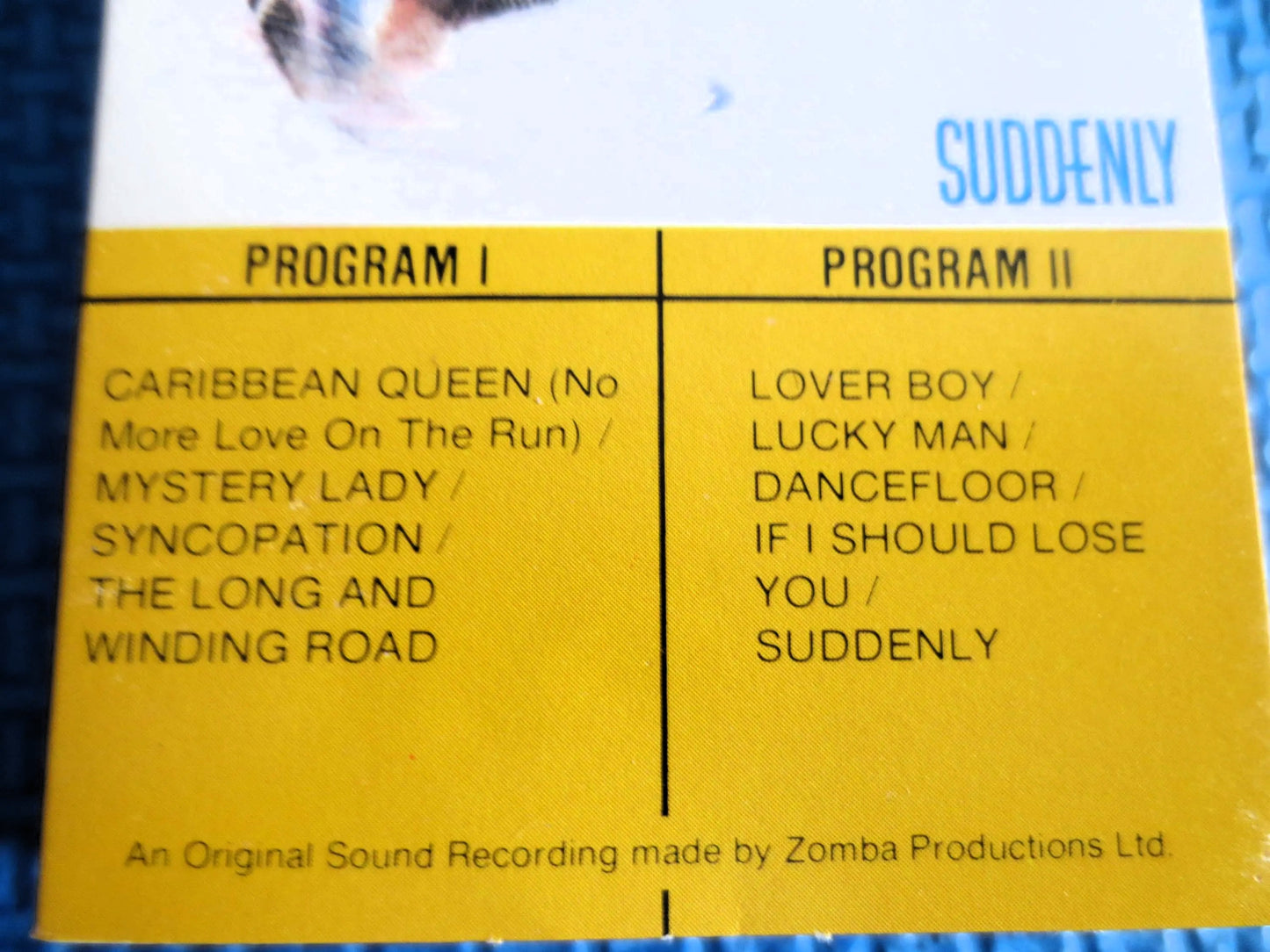 BILLY OCEAN, SUDDENLY, Disco Soul Funk, 1984 Cassette Tape, Vintage Cassette