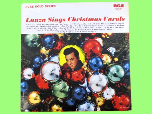 MARIO LANZA, Christmas Carols, Vintage Album, 1976 Record, Vinyl Lp