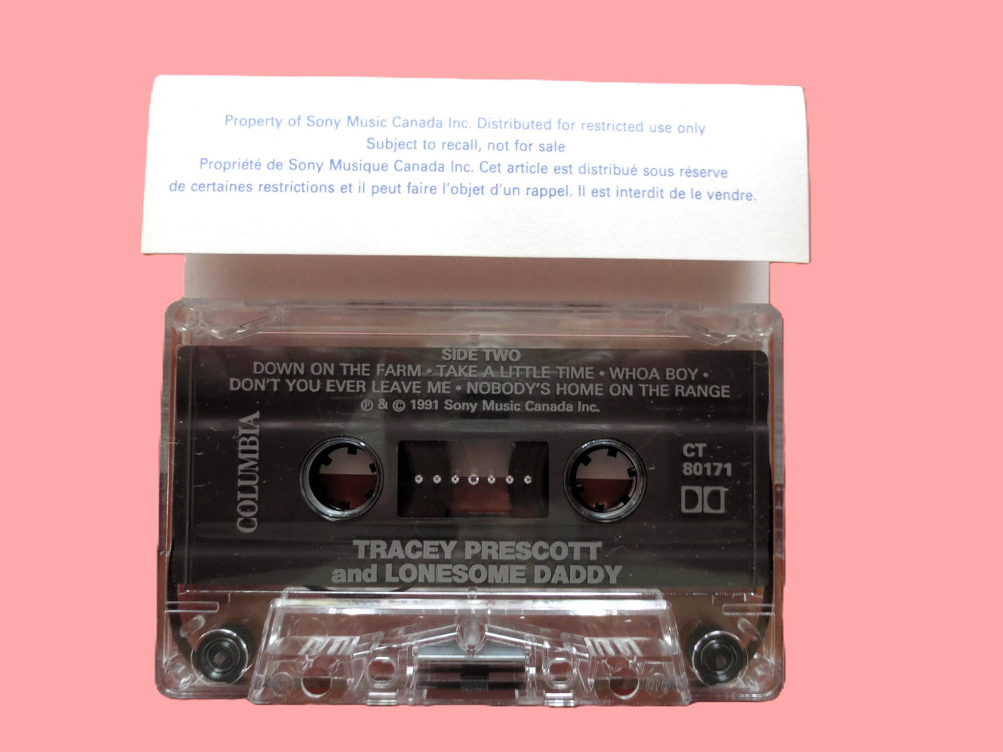 TRACEY PRESCOTT, Lonesome DADDY, 1991 Cassette Tape, Vintage Cassette