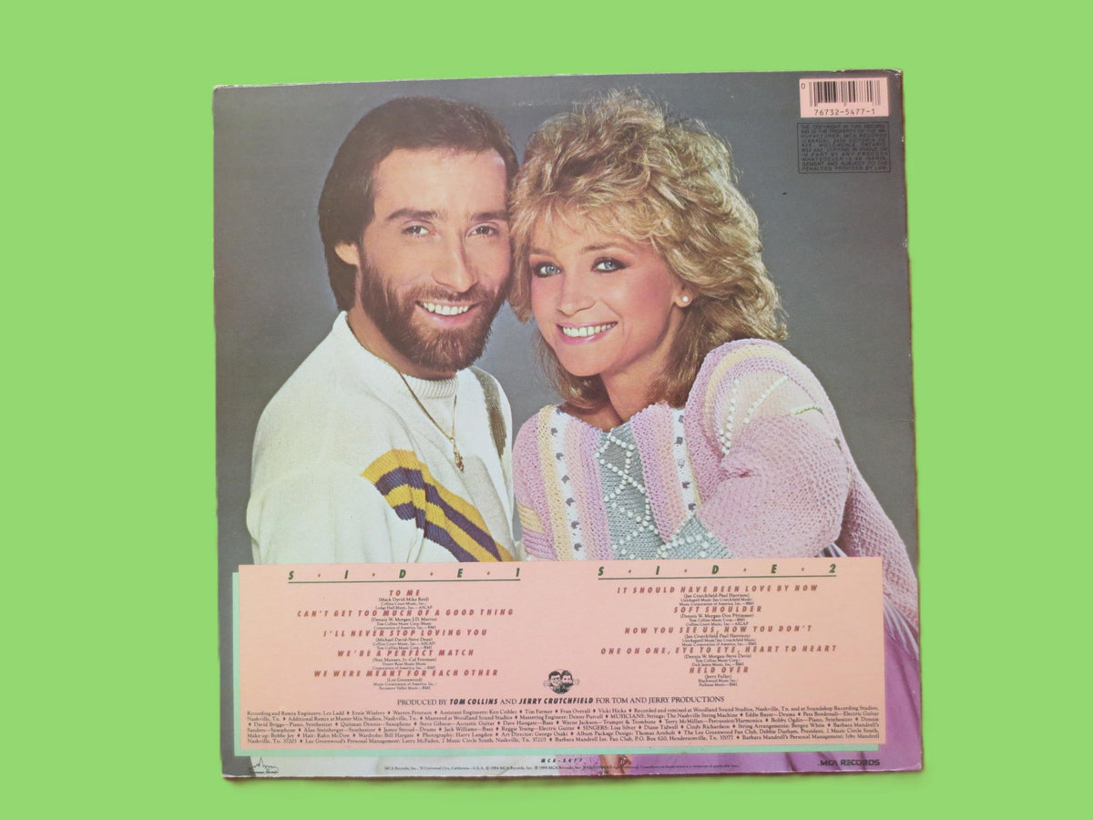 BARBARA MANDRELL, Lee Greenwood, Meant For Each Other, Vintage Album, 1984 Record, Vinyl Lp