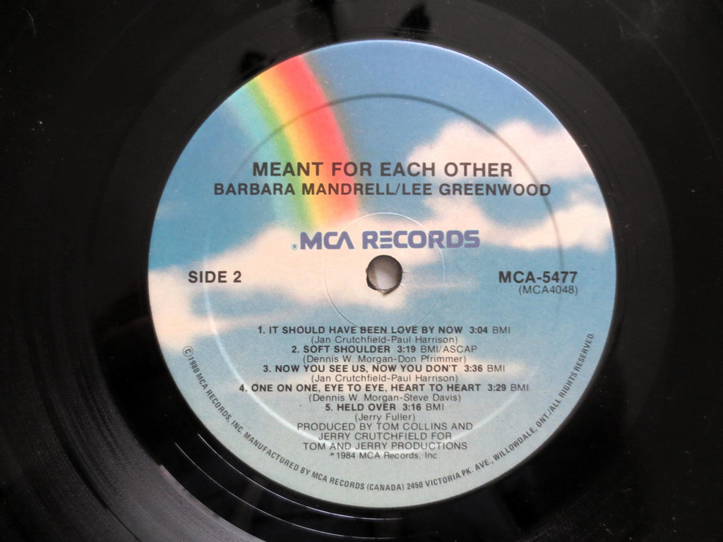 BARBARA MANDRELL, Lee Greenwood, Meant For Each Other, Vintage Album, 1984 Record, Vinyl Lp