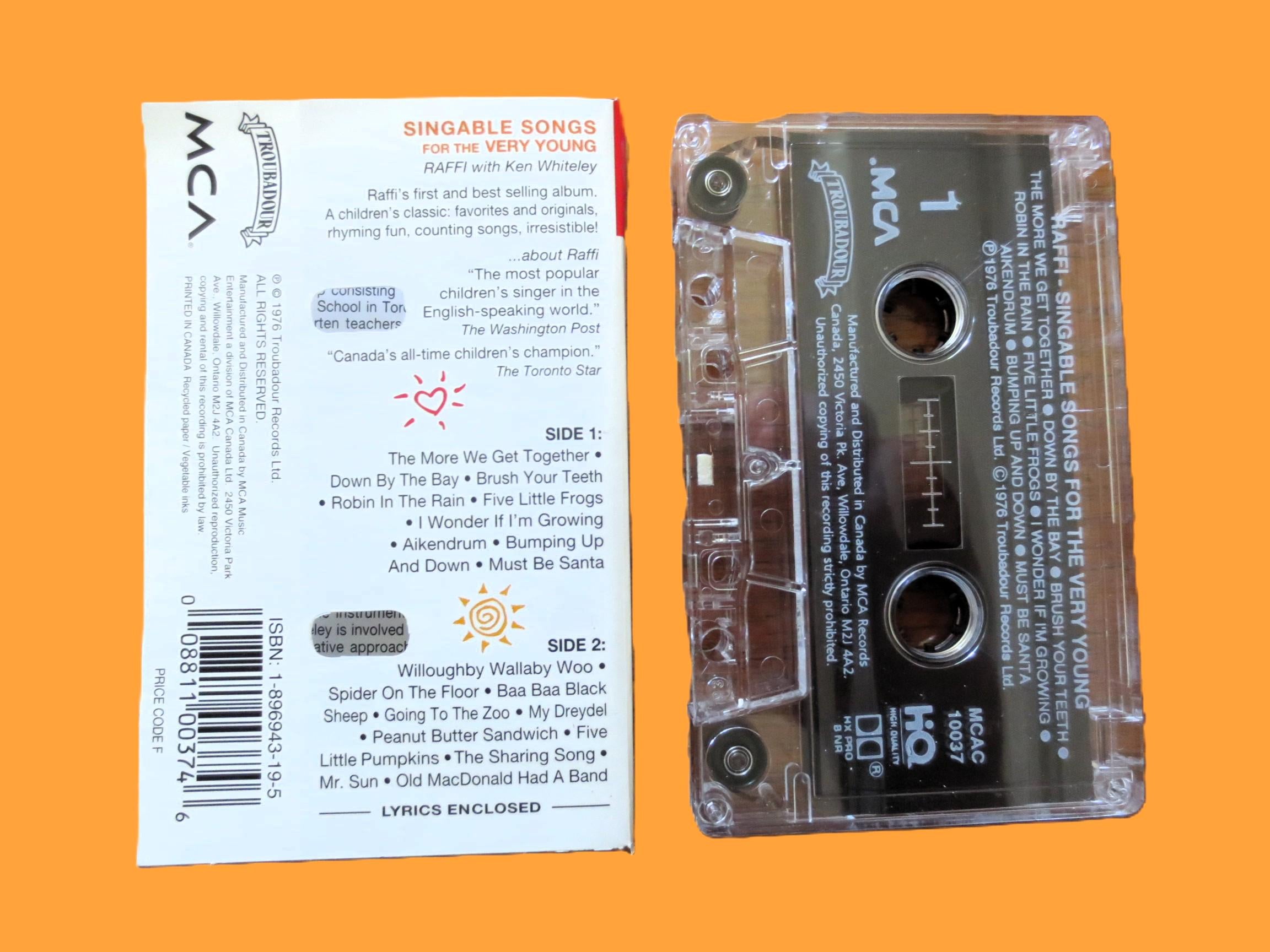 Raffi, Singable Songs, 1976 Cassette