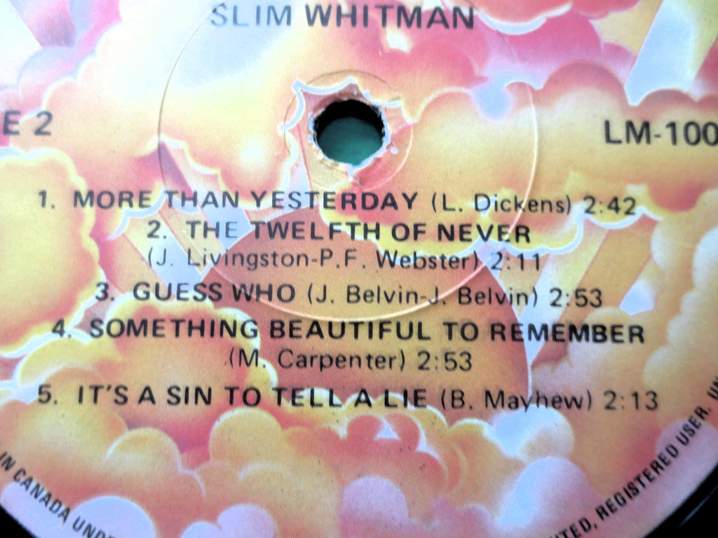 SLIM WHITMAN, The Very Best, Vintage Album, 1980 Record, Vinyl Lp