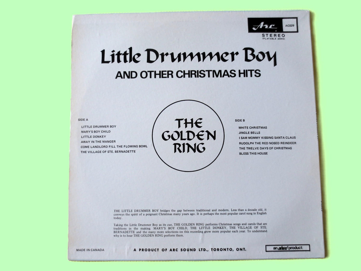 The Little Drummer Boy Christmas LP - 1967 Vintage Record
