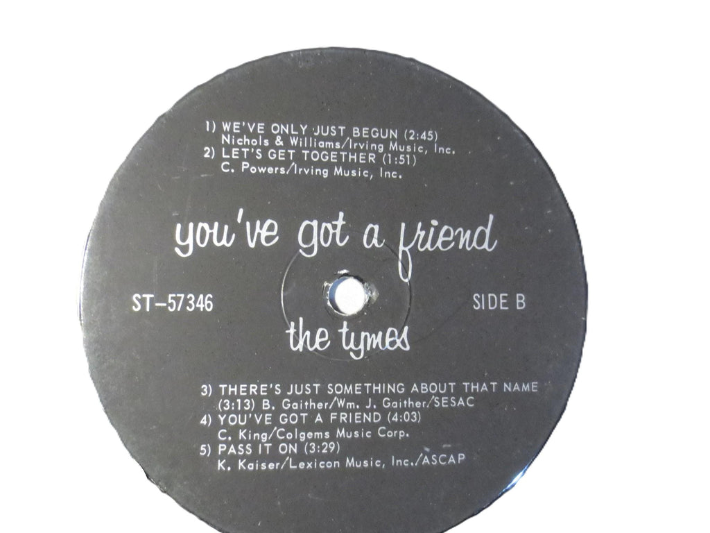 The Tymes - You've Got A Friend LP - 1970 Vintage Vinyl Record