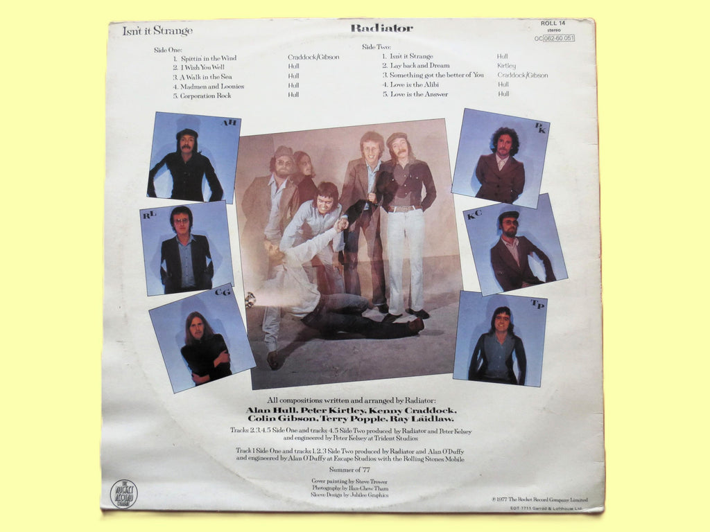 Radiator "Isn't It Strange" Vinyl Record - 1977 Classic Rock LP