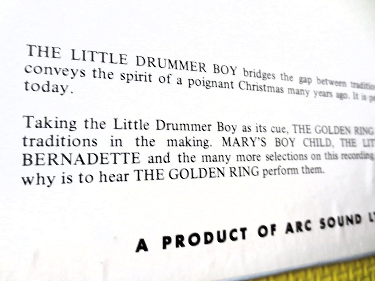 The Little Drummer Boy Christmas LP - 1967 Vintage Record
