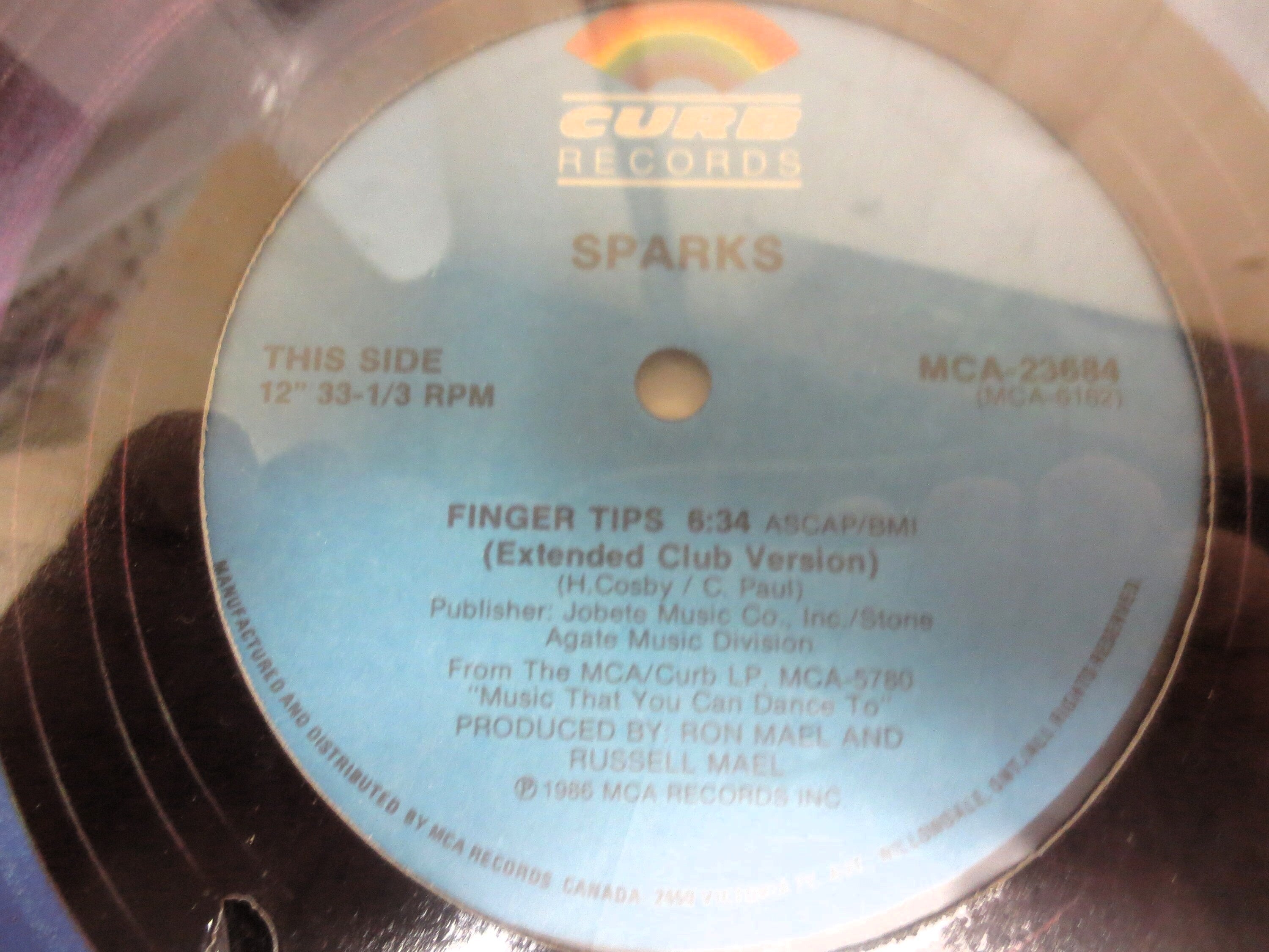 Sparks – Fingertips (1988) Vinyl 12" Single — Factory Sealed
