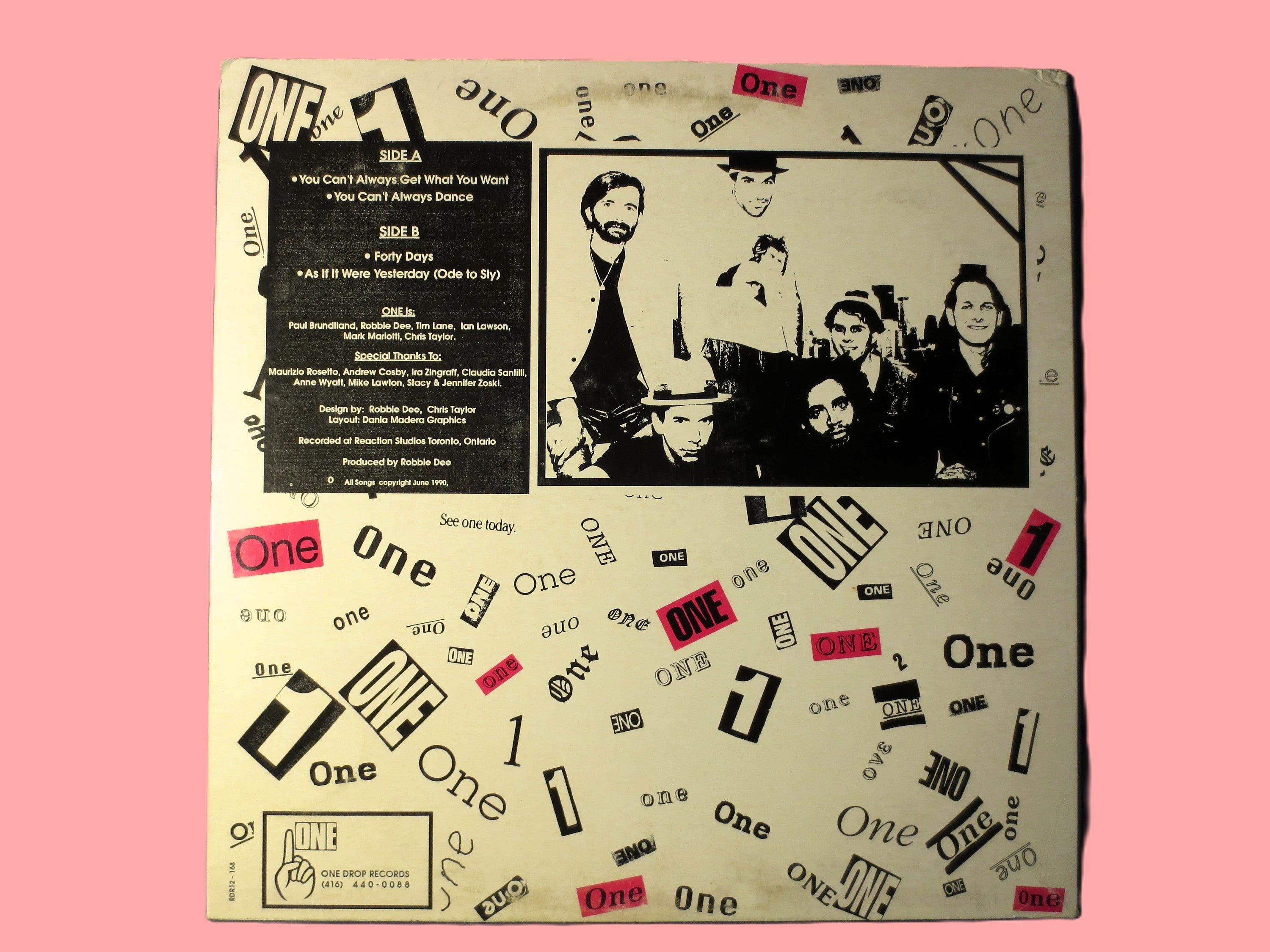 ONE, You Can't Always Get What You Want, REGGAE Music, Vintage REGGAE, 1990 Record, Vinyl Lp