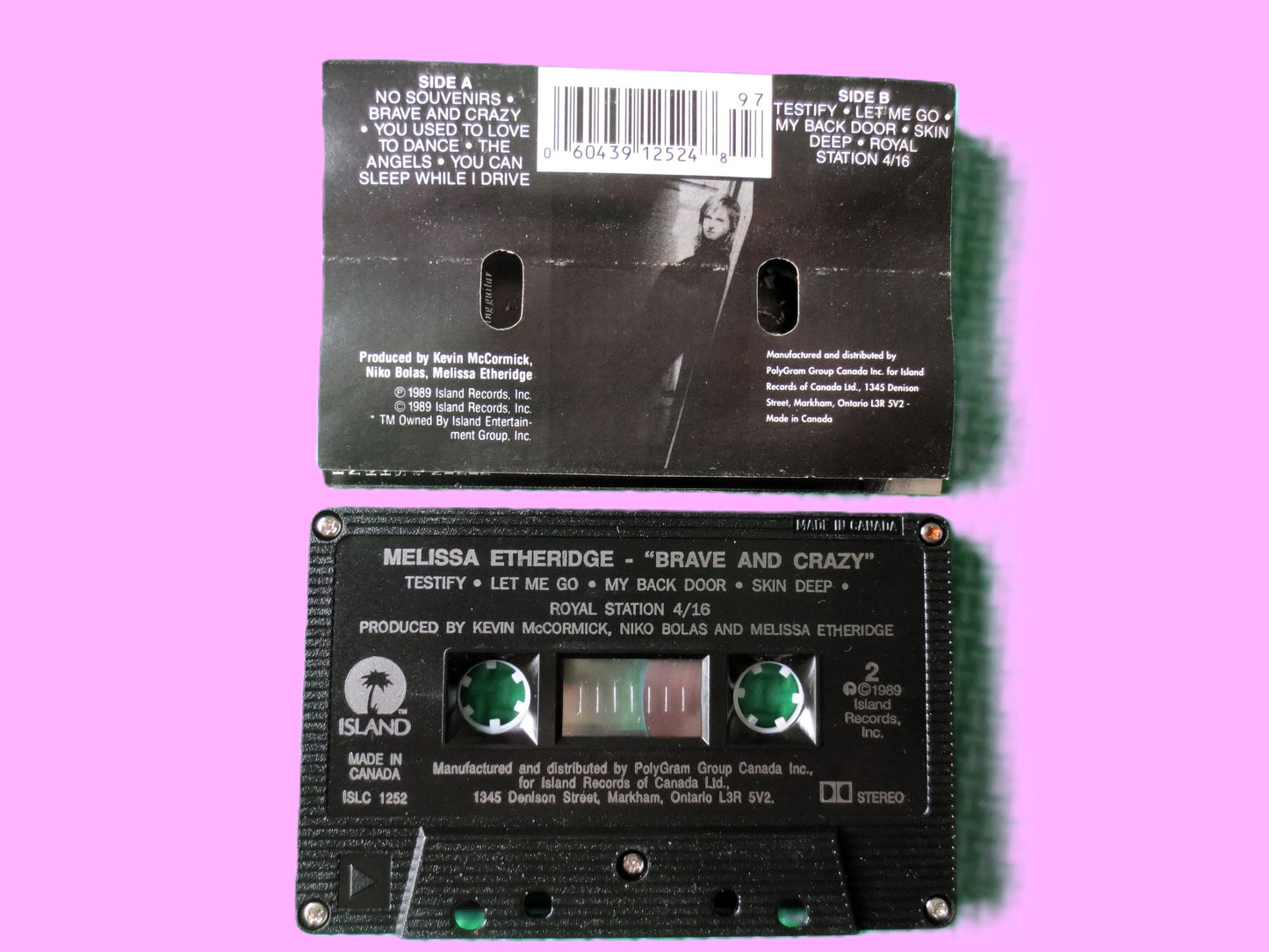 MELISSA ETHERIDGE, Brave and CRAZY, 1989 Cassette Tape, Vintage Cassette