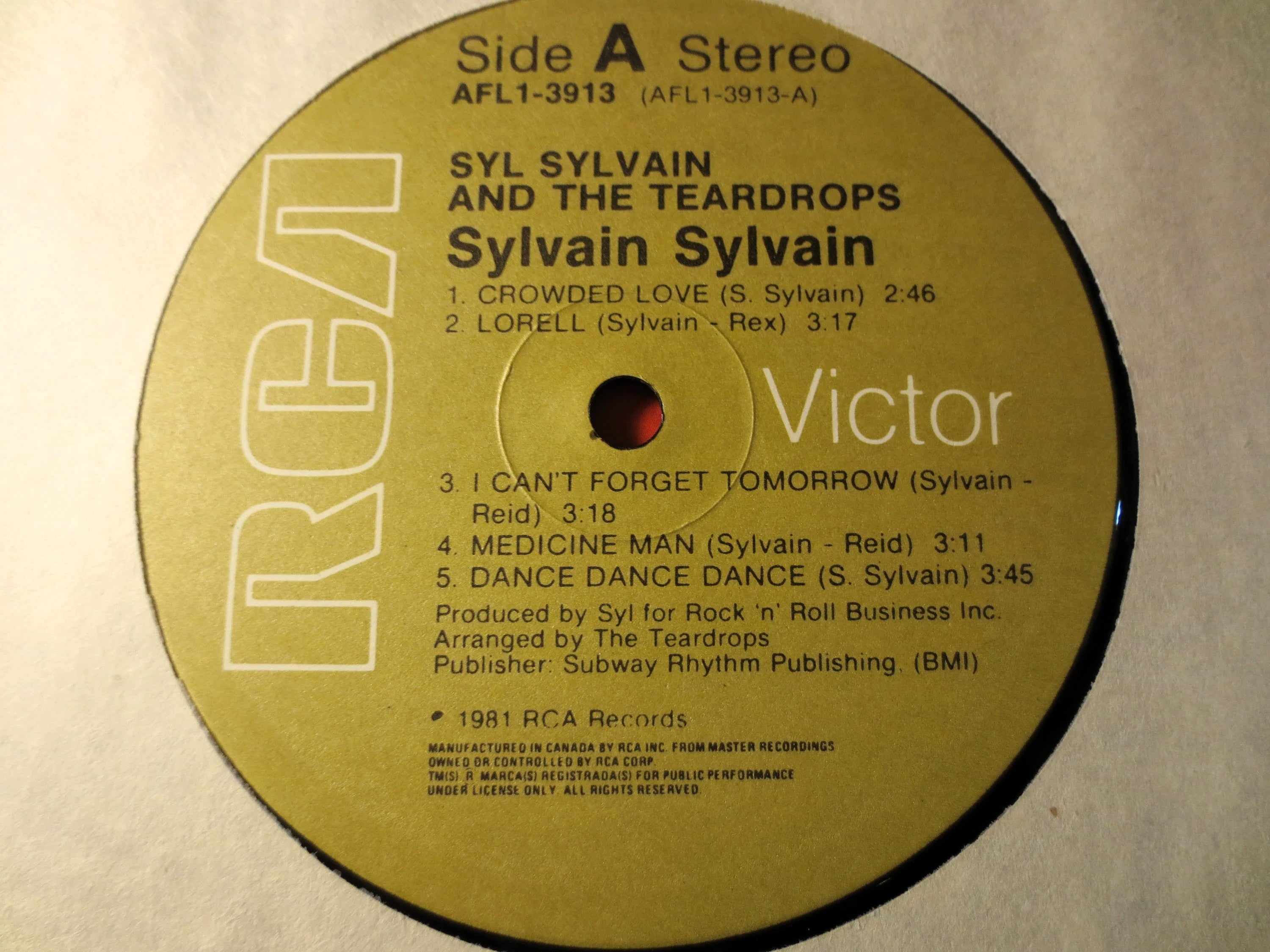Syl Sylvain and the Teardrops – Syl Sylvain and the Teardrops (1981) Vinyl LP
