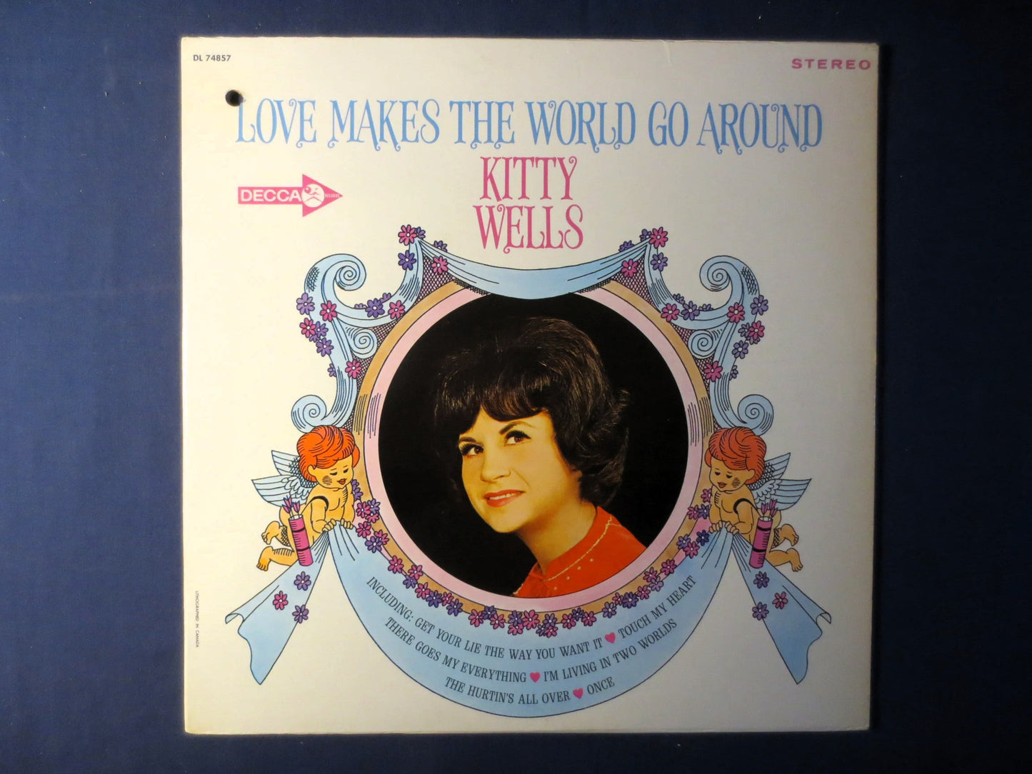 KITTY WELLS, Love Makes The World Go Around, Kitty Wells Record, Kitty Wells Album, Kitty Wells Lp, Country Lp, 1967 Record