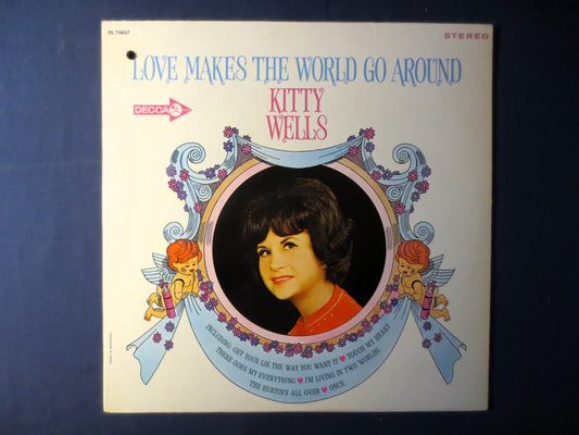 KITTY WELLS, Love Makes The World Go Around, Kitty Wells Record, Kitty Wells Album, Kitty Wells Lp, Country Lp, 1967 Record