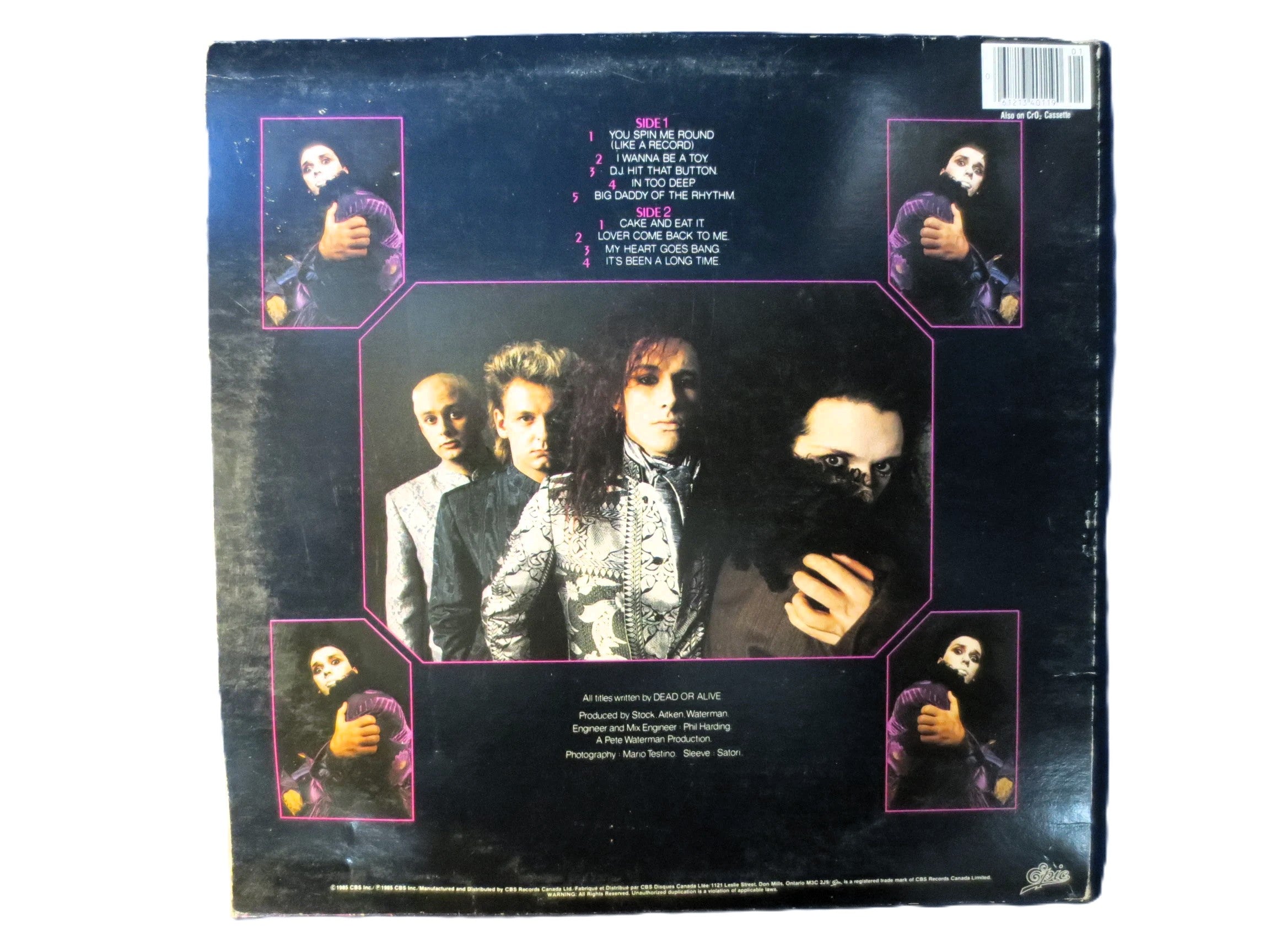 DEAD or ALIVE, Youthquake, Vintage Album, 1985 Record, Vinyl Lp