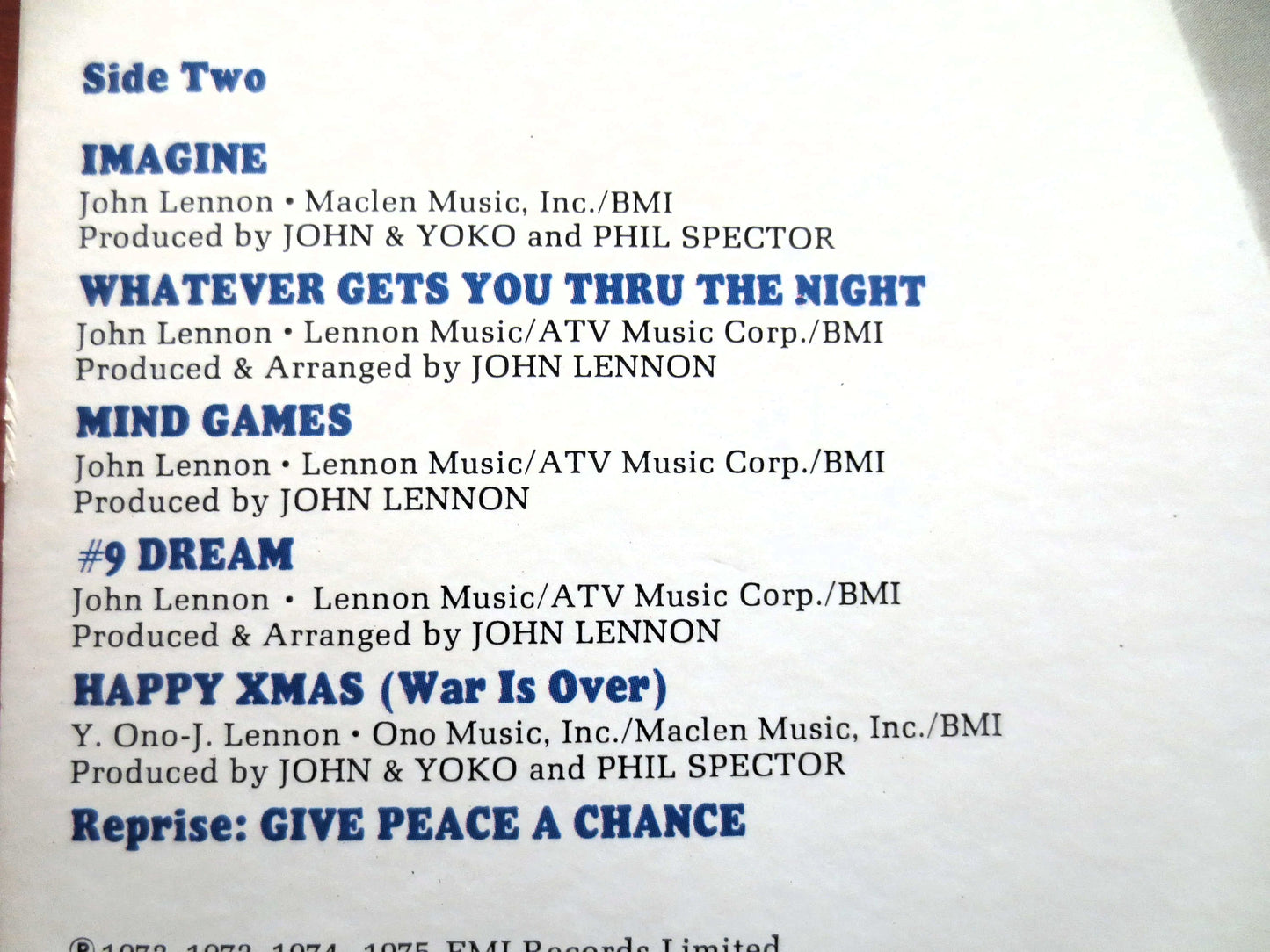 JOHN LENNON, Shaved Fish, Vintage Album, 1975 Record, Vinyl Lp