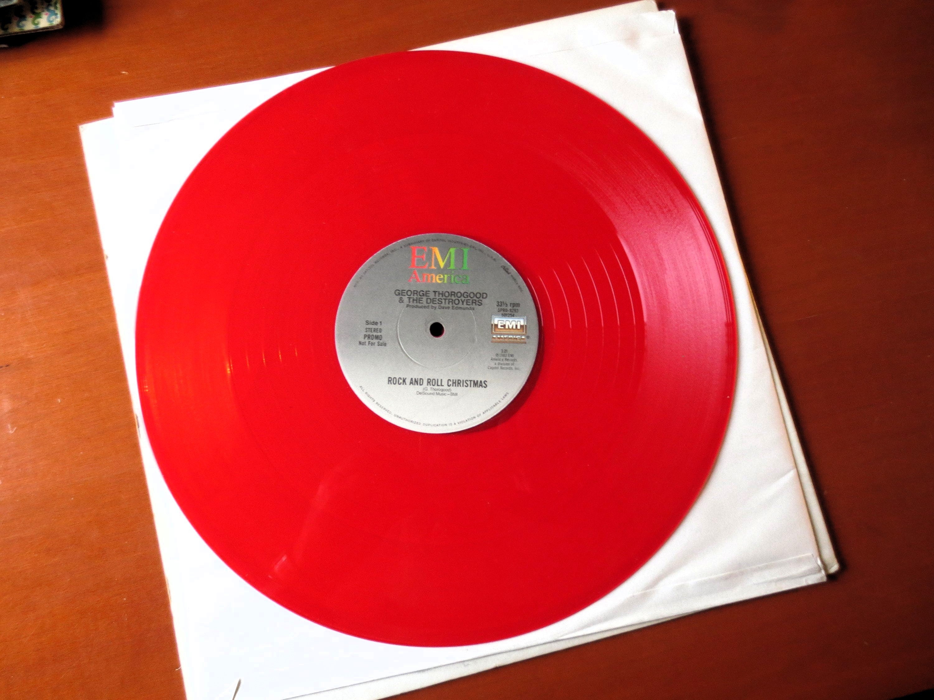 George Thorogood – Rock and Roll Christmas (1983) Red Vinyl Promo 7"