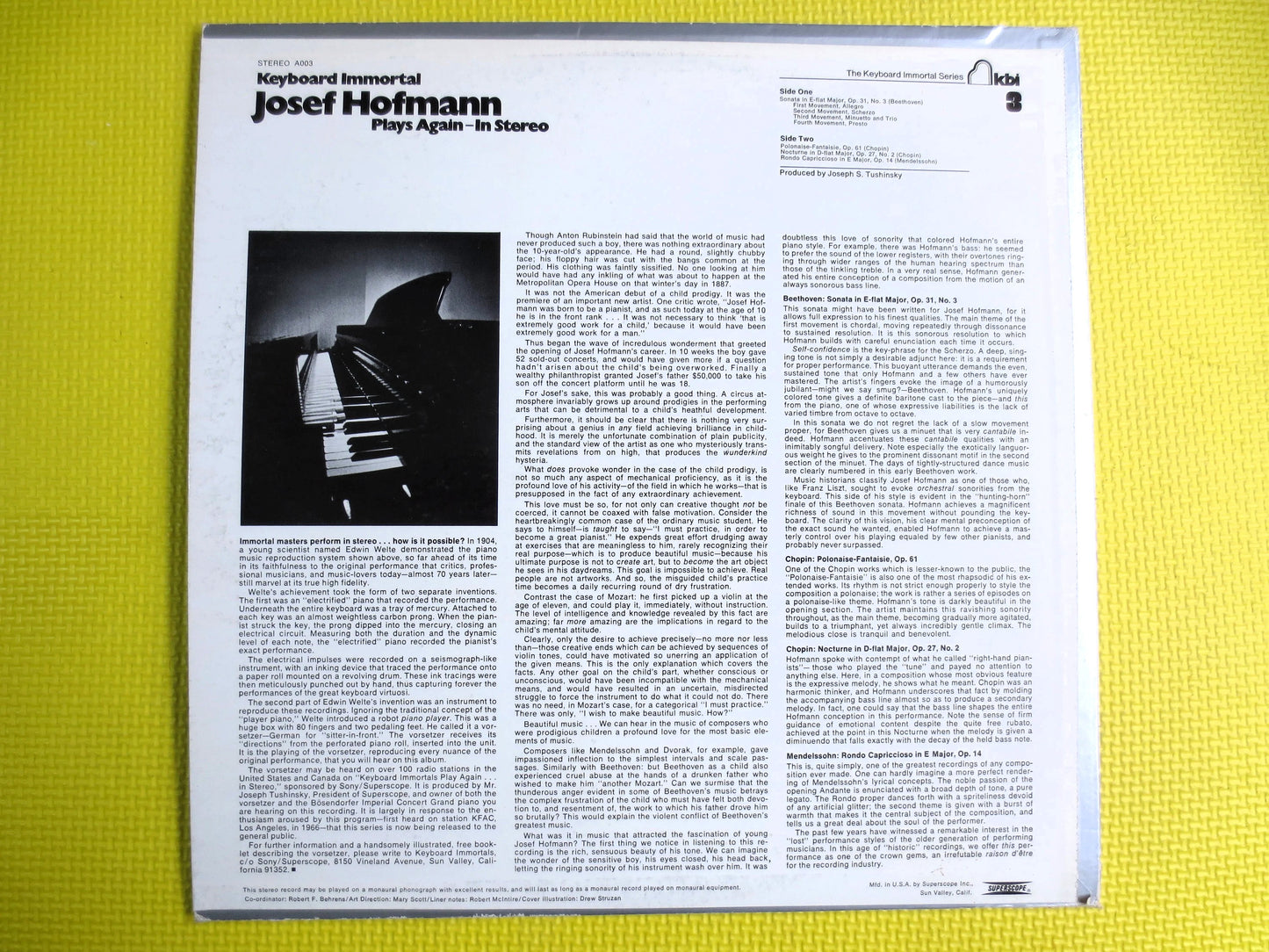 VLADIMIR HOROWITZ, Artur RUBINSTEIN ,Rachmaninoff, Rachmaninoff Record, Rachmaninoff Album, Classical Music Album, Classical Lp, 1970 Record