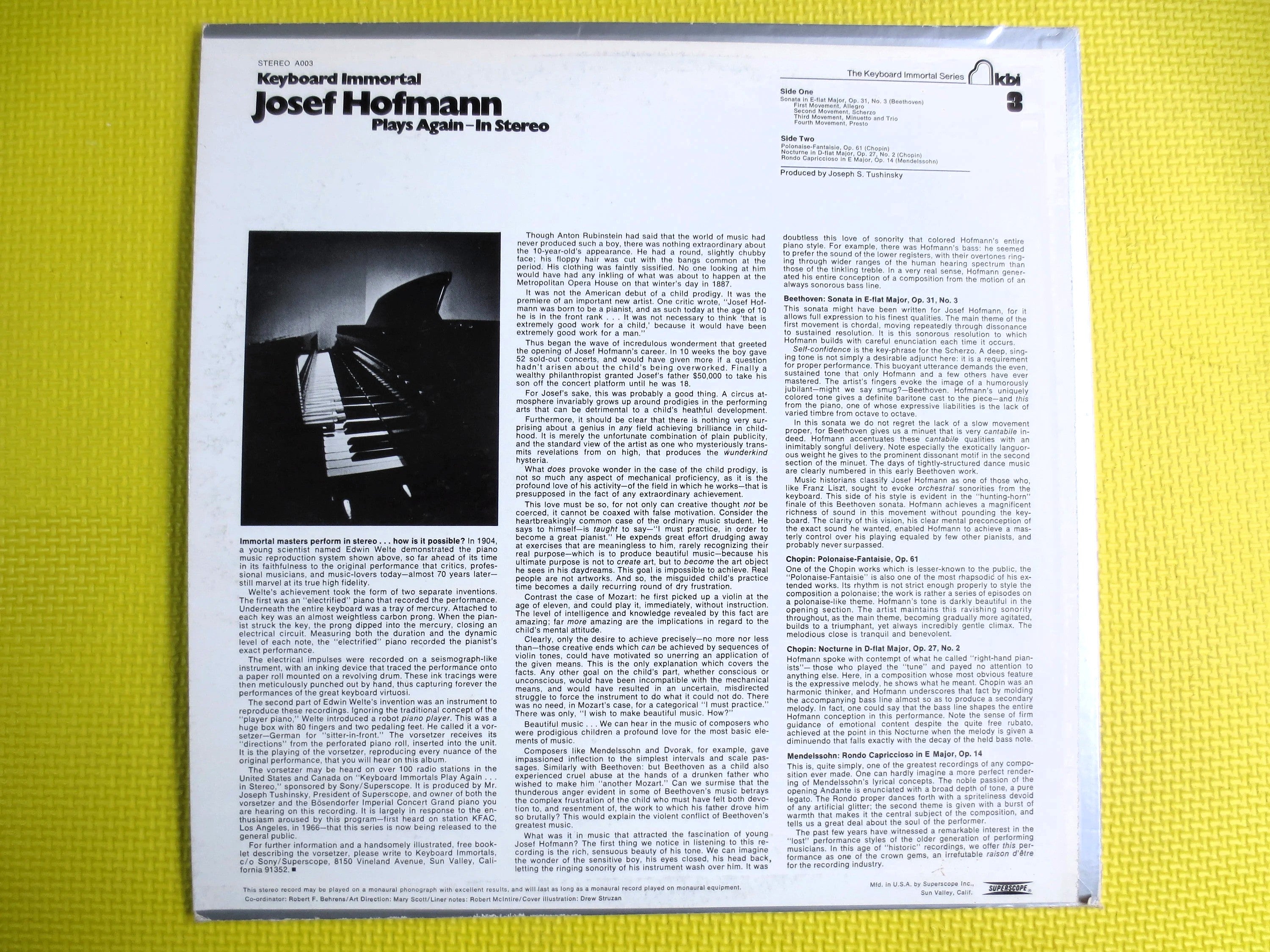 VLADIMIR HOROWITZ, Artur RUBINSTEIN ,Rachmaninoff, Rachmaninoff Record, Rachmaninoff Album, Classical Music Album, Classical Lp, 1970 Record