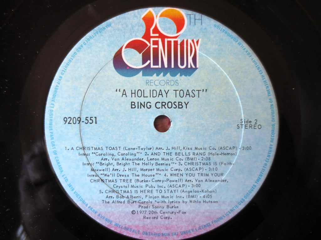 Bing Crosby – A Holiday Toast (1977) Vinyl LP