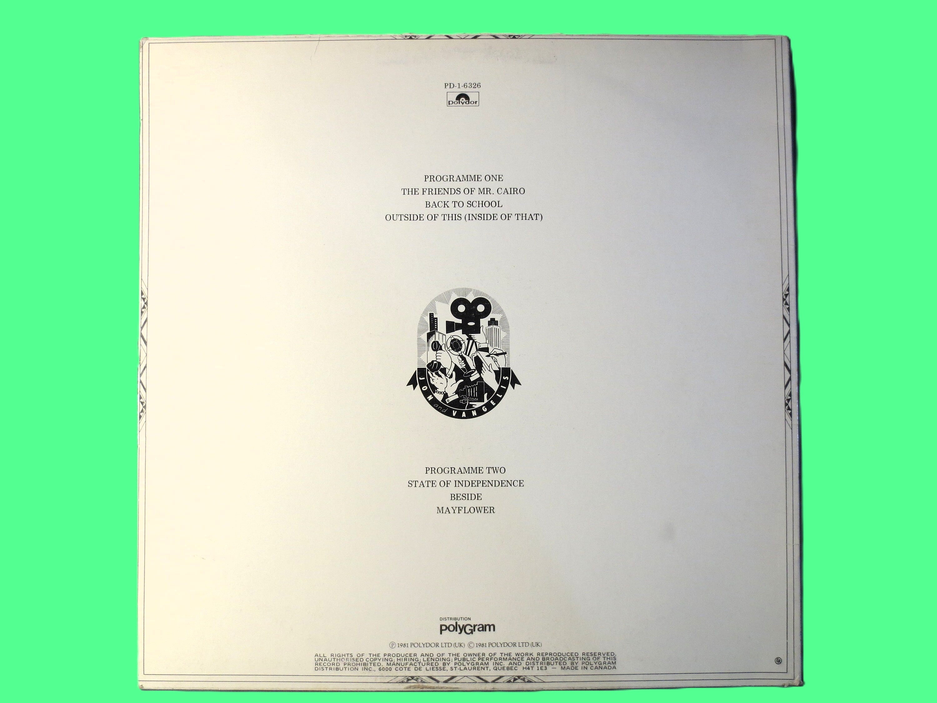 Jon & Vangelis – The Friends of Mr. Cairo (1981) [Vinyl LP]