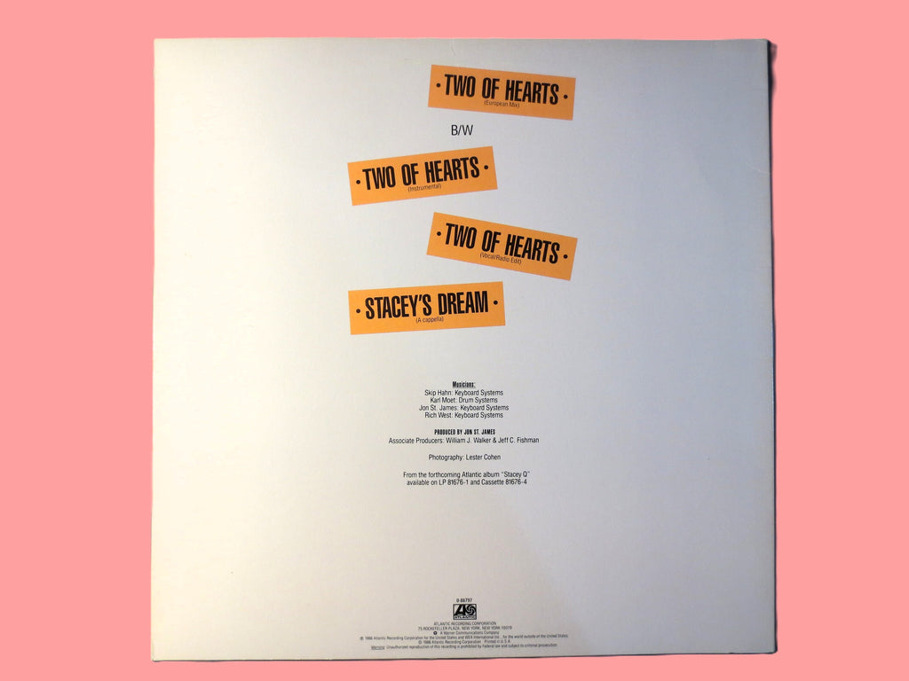 Stacey Q – Two of Hearts (1986) Vinyl 12" EP