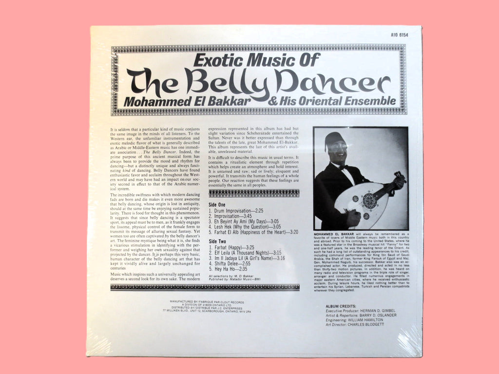 Mohammed El Bakkar – Exotic Music of the Belly Dancer (1966) Vinyl LP — Factory Sealed