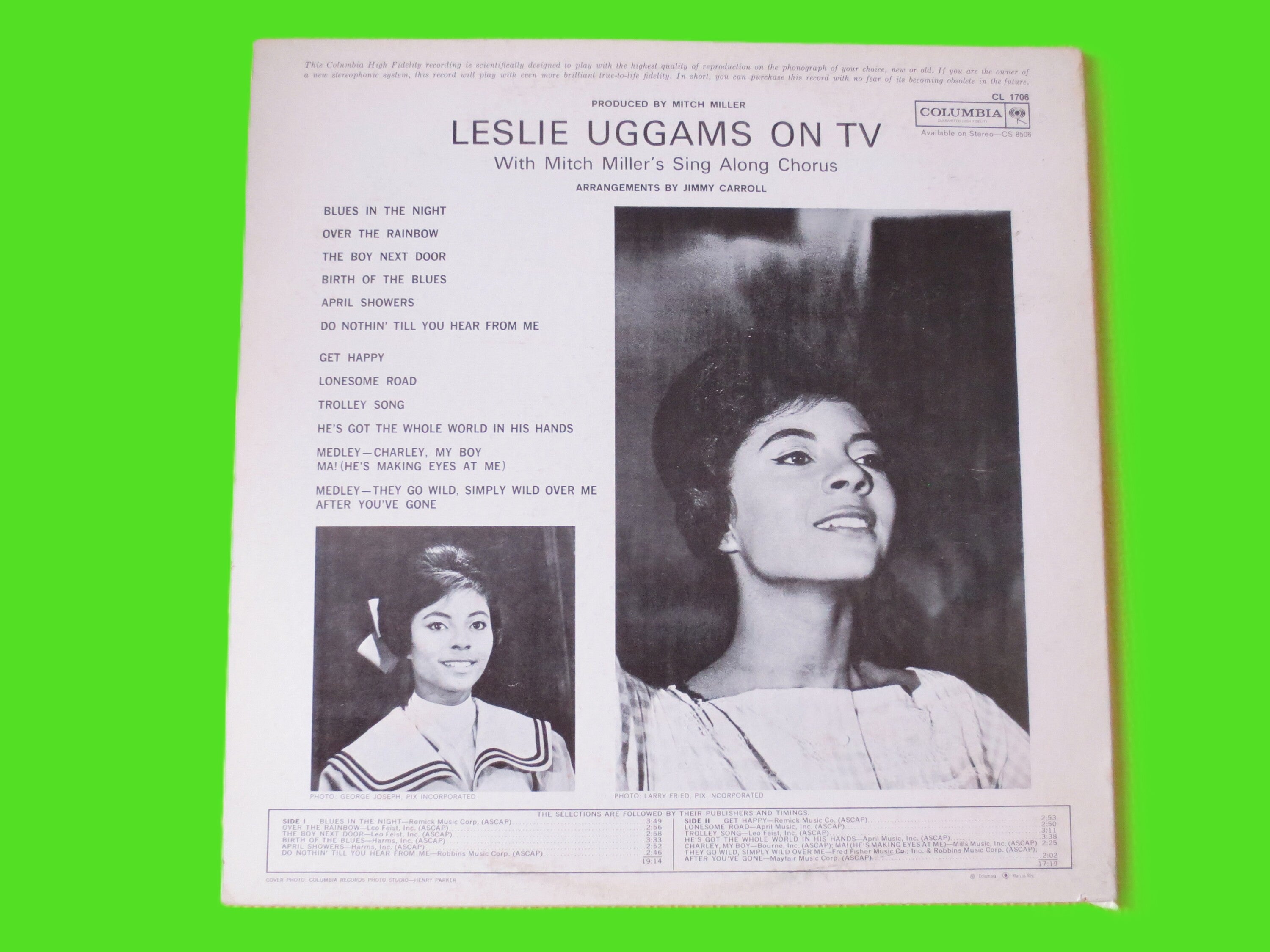 Leslie Uggams – Leslie Uggams on TV (1961) Vinyl LP