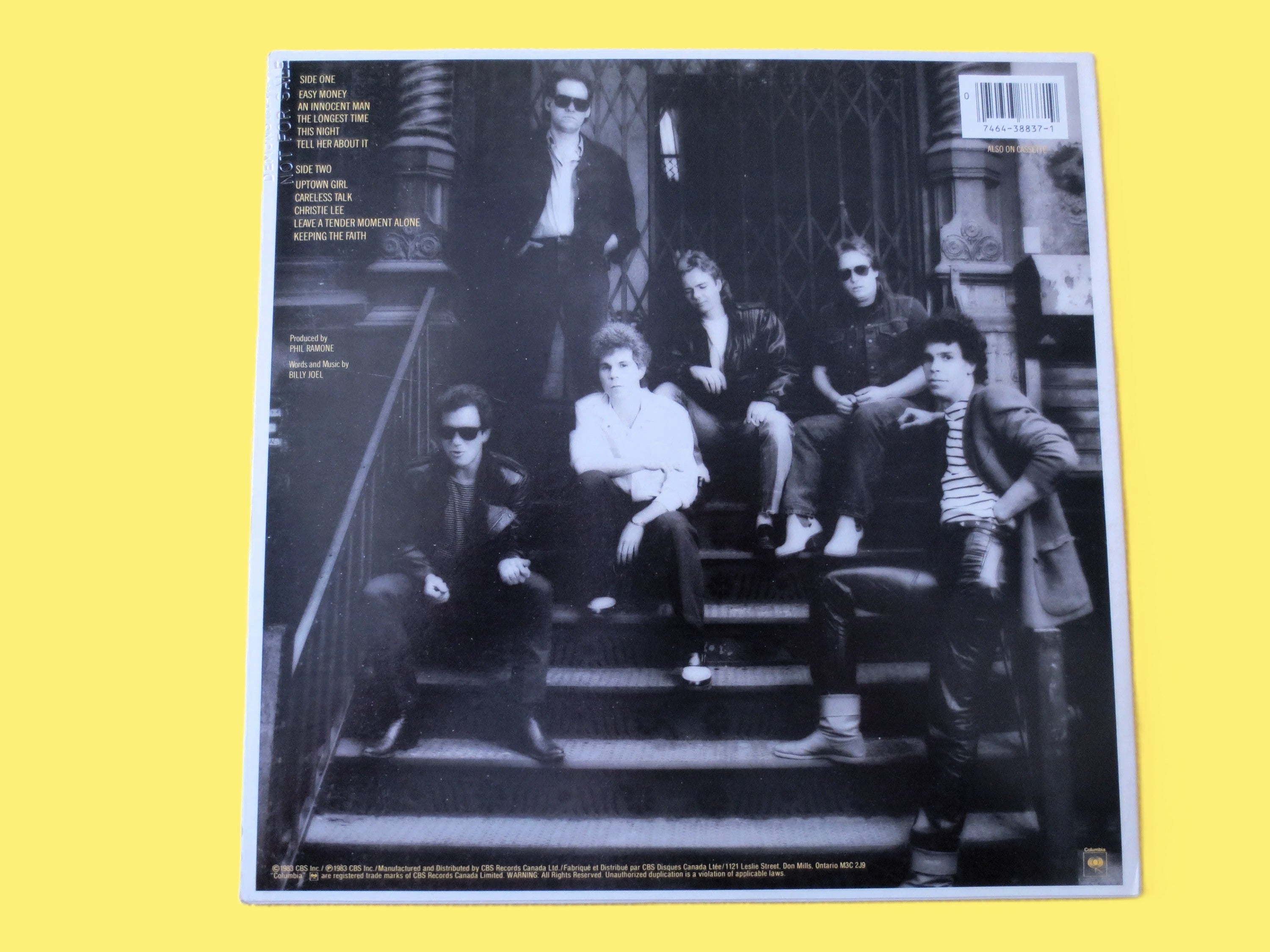 BILLY JOEL, An Innocent Man, Vintage Album, 1983 Record, Vinyl Lp