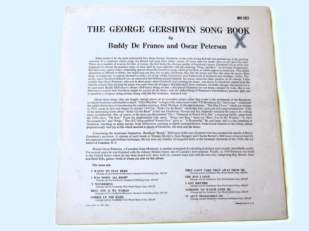 Oscar Peterson – The George Gershwin Song Book (1956) Vinyl LP