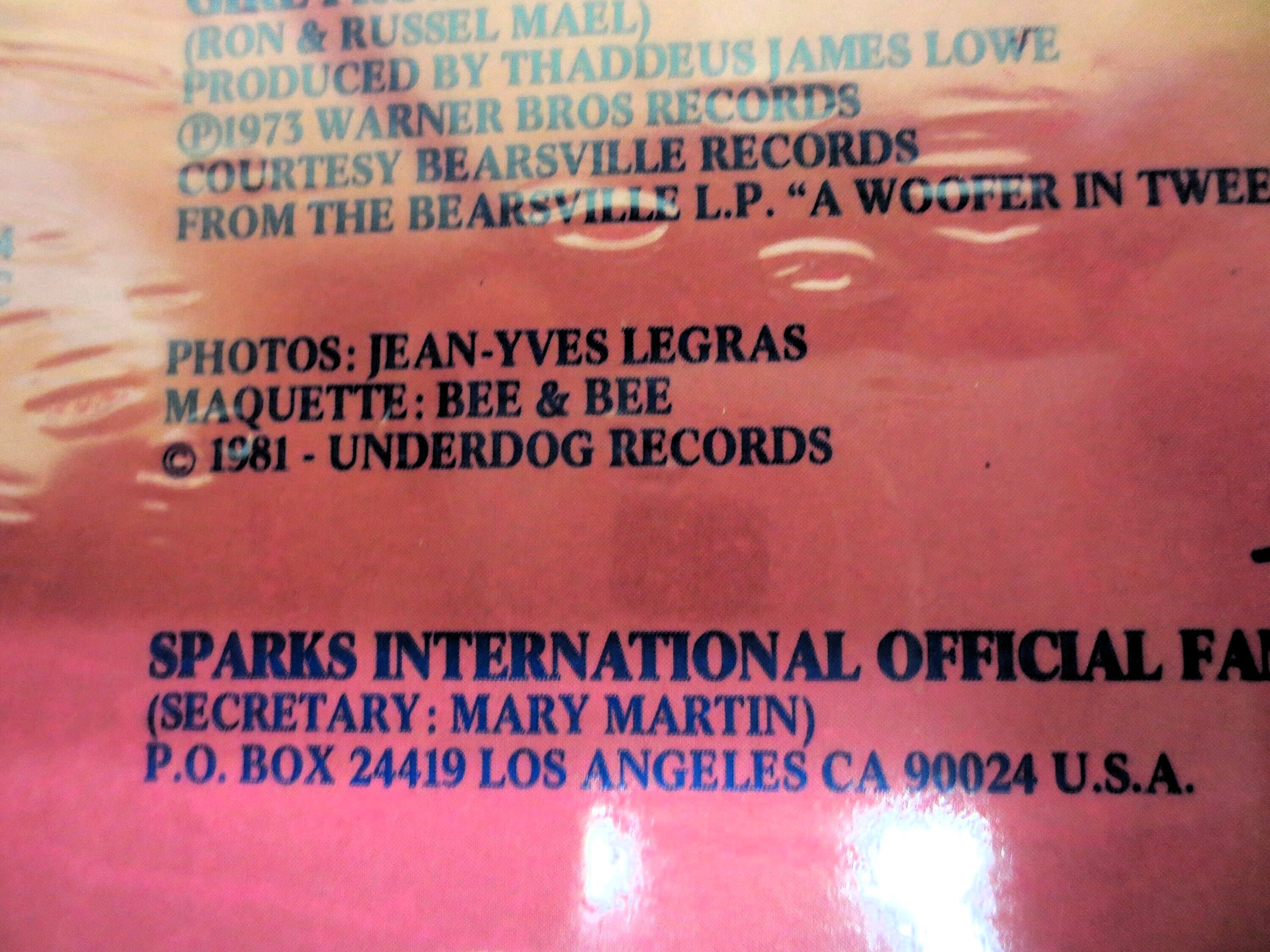 Sparks – The History of Sparks (1981) Vinyl LP — Factory Sealed