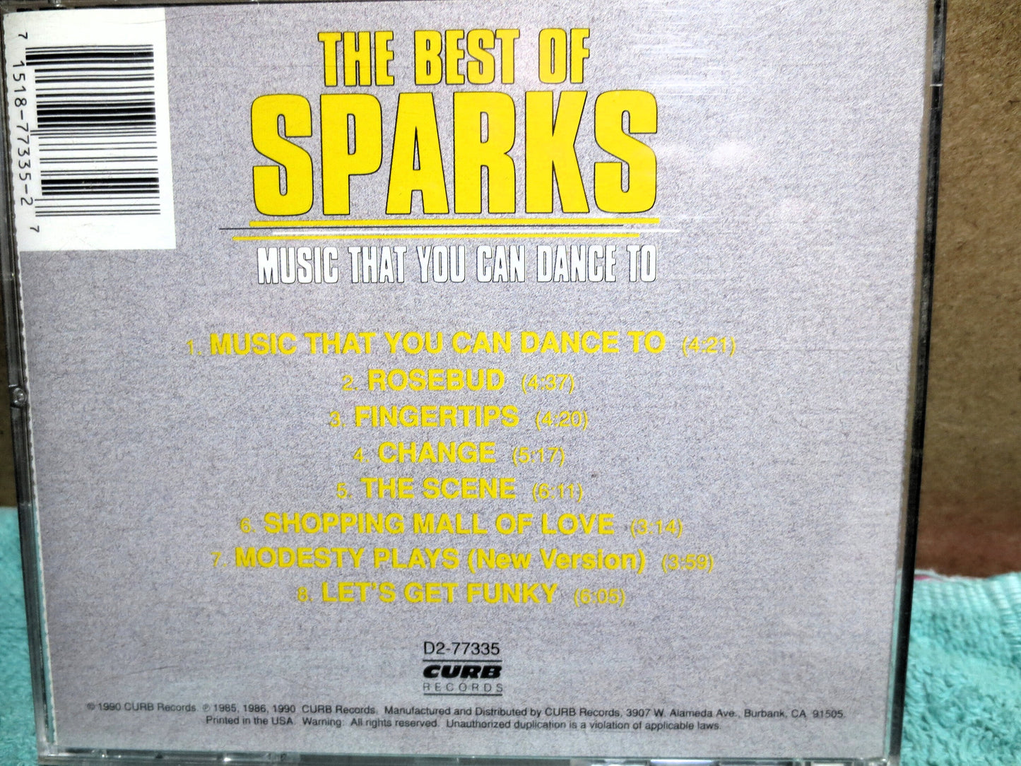 SPARKS, The Best of Sparks, 1990 Compact Disc, Vintage Cd
