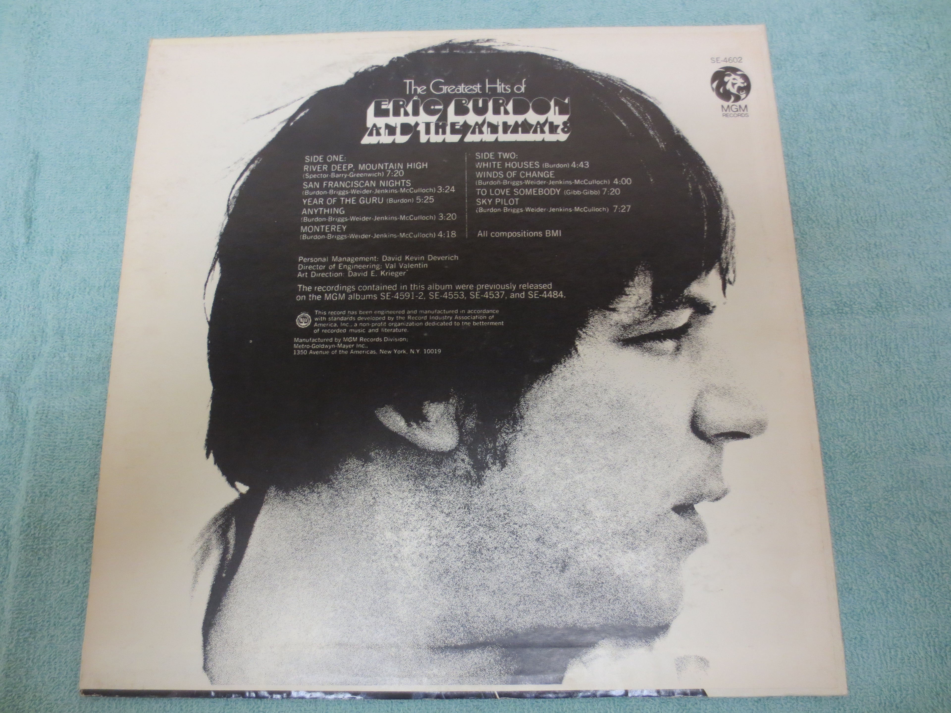 Eric Burdon & The Animals – Greatest Hits (1969) Vinyl LP