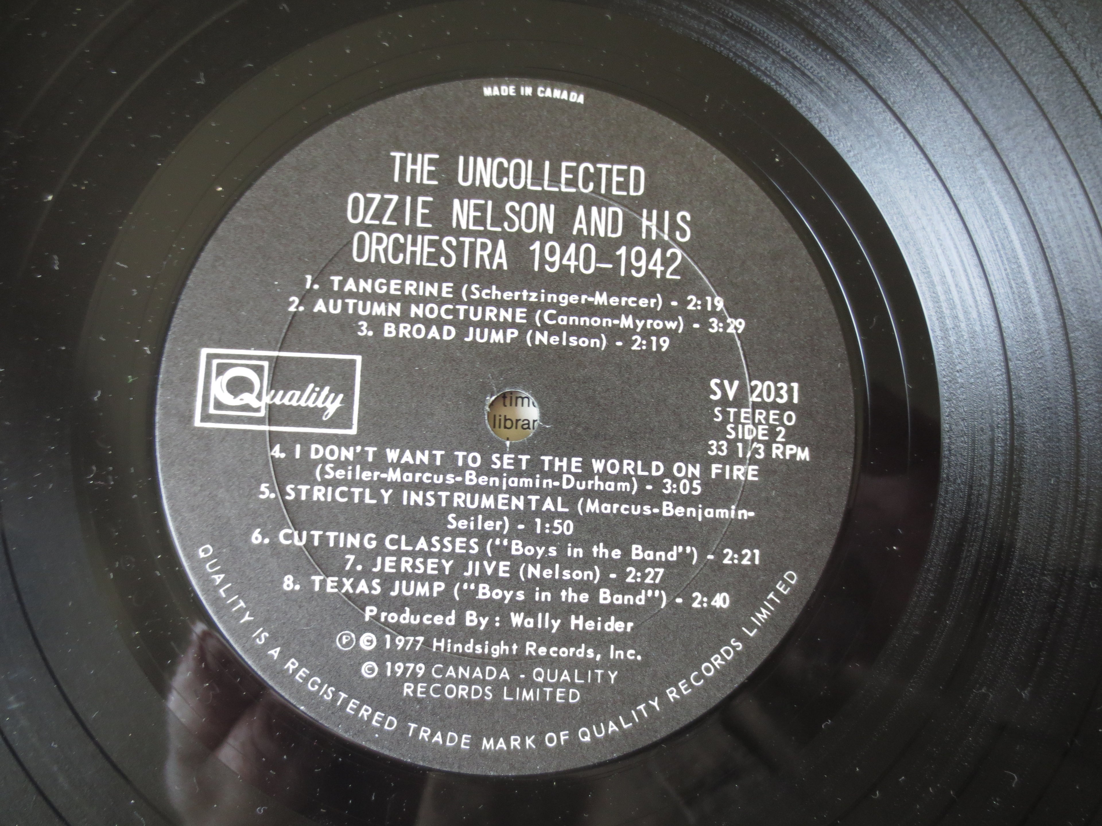 Ozzie Nelson & His Orchestra – The Uncollected (1979) Vinyl LP