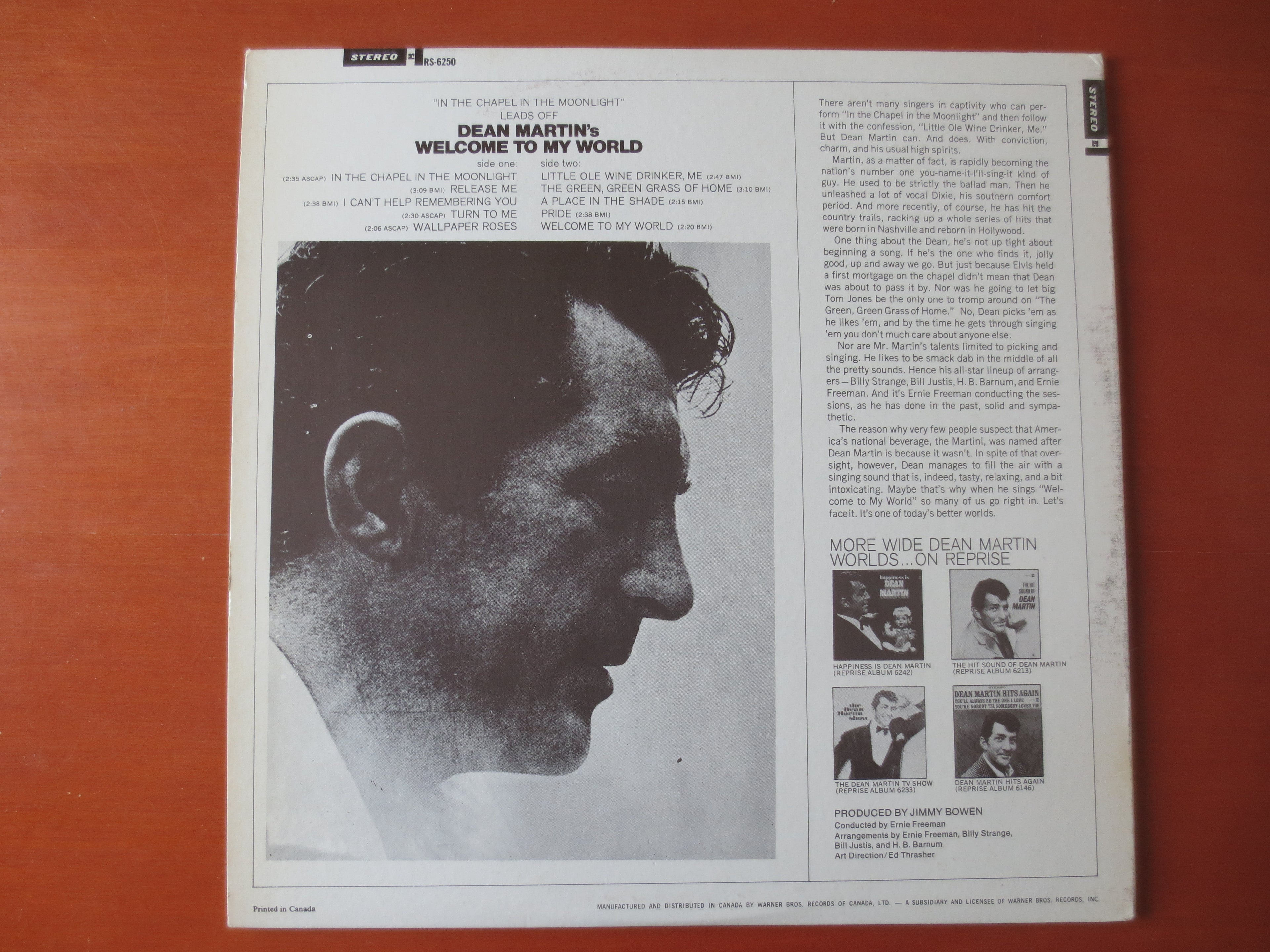 Dean Martin – Welcome to My World (1967) Vinyl LP