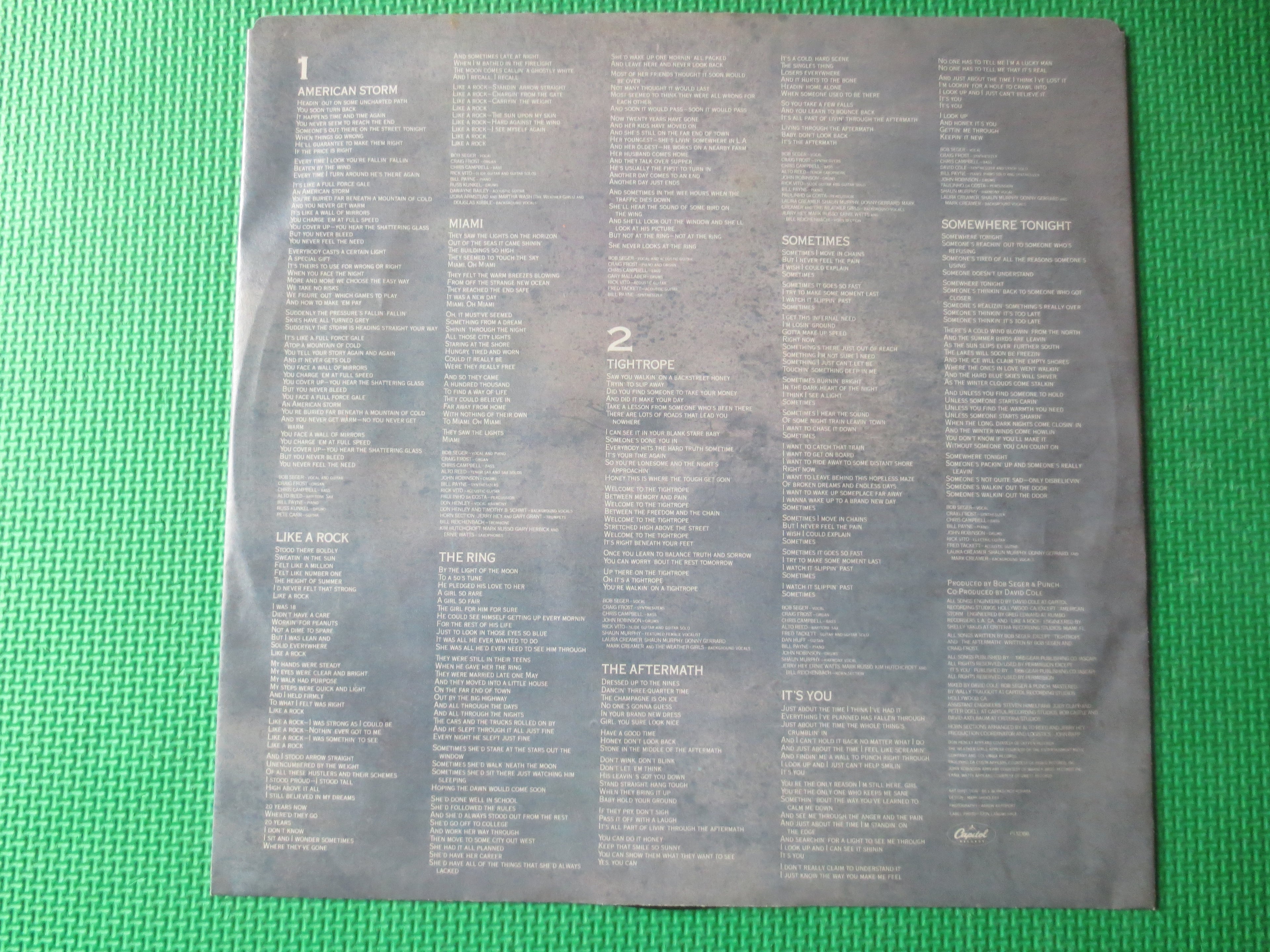 Bob Seger – Like a Rock (1986) Vinyl LP