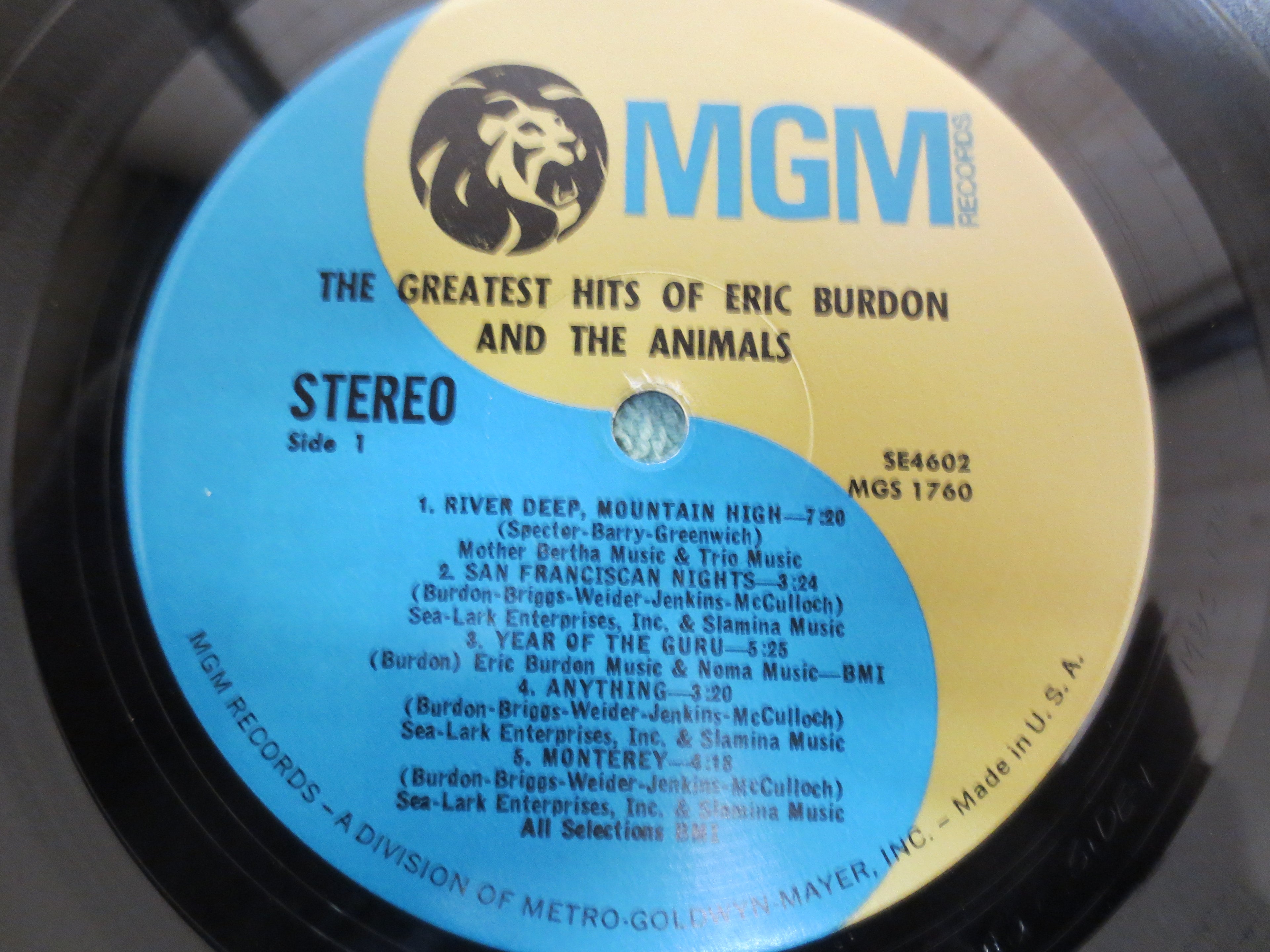 Eric Burdon & The Animals – Greatest Hits (1969) Vinyl LP