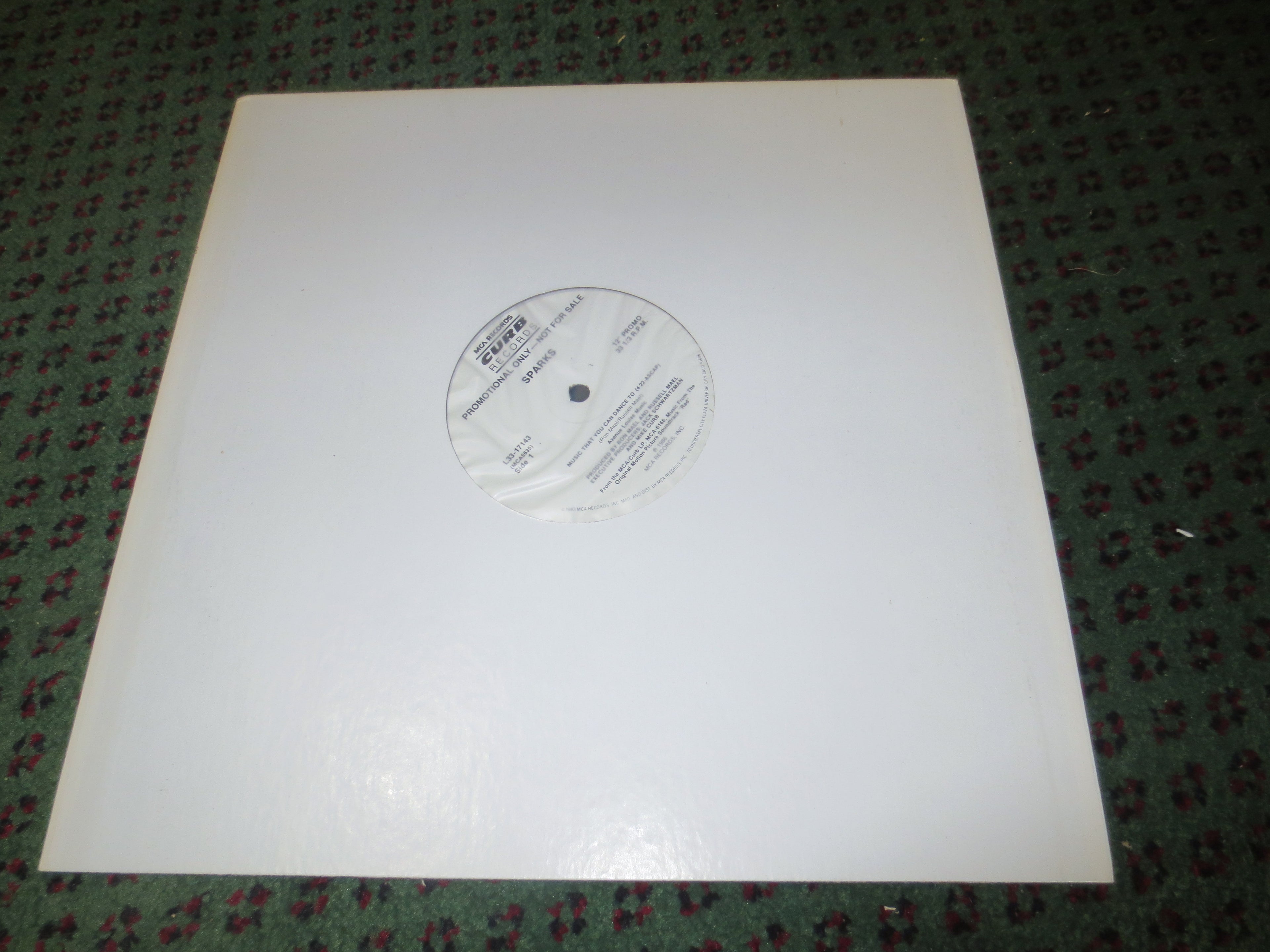 Sparks – Music That You Can Dance To (1986) Vinyl 12" EP – Promo