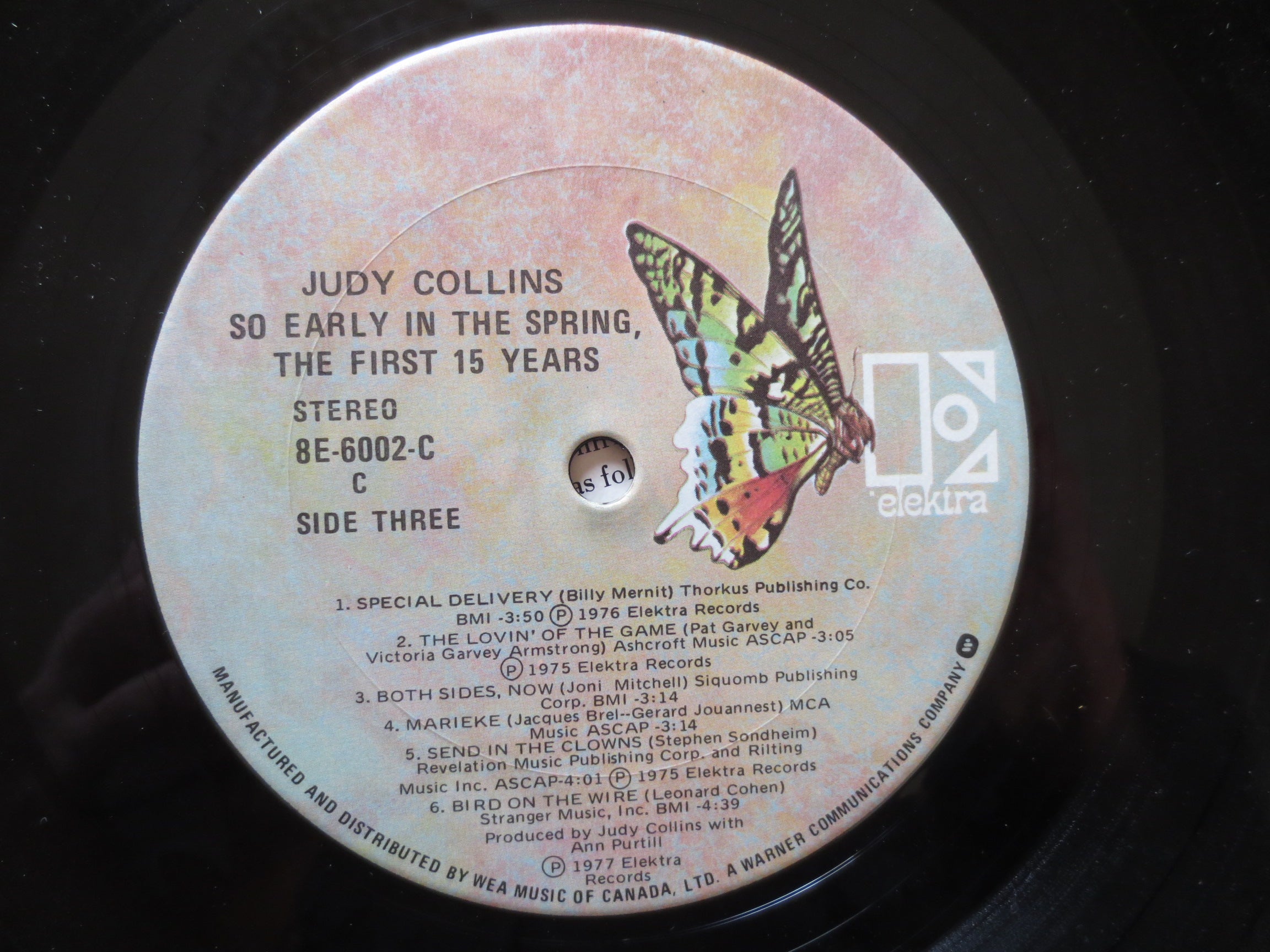 Judy Collins – So Early in the Spring (1977) Vinyl LP