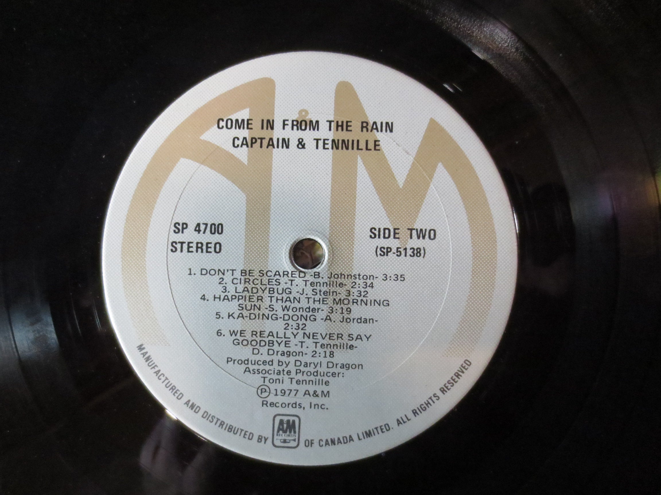 Captain & Tennille – Come In from the Rain (1977) Vinyl LP